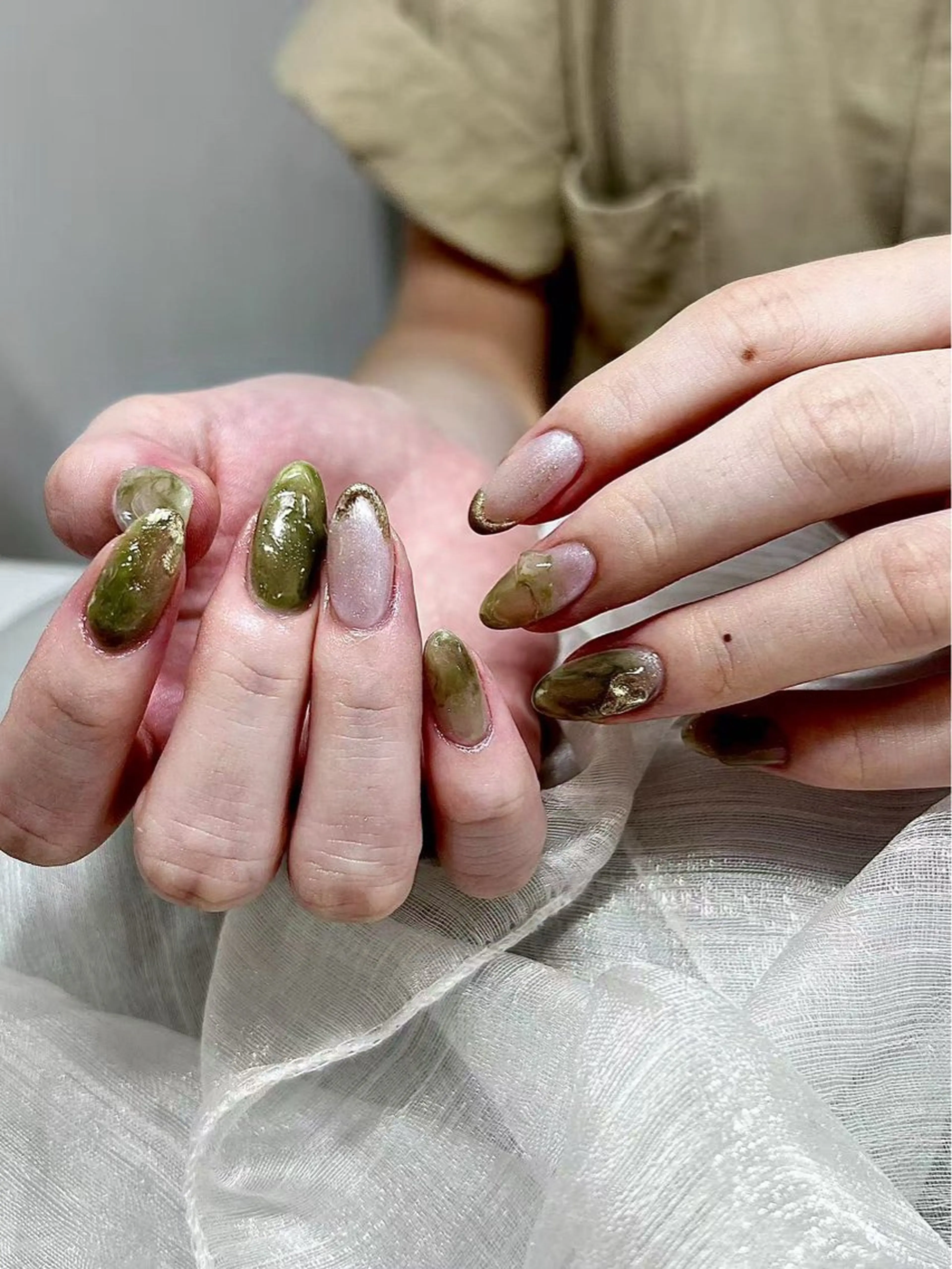 ネイル スカルプネイル シンプルネイル Lu nailsalonのネイルデザイン