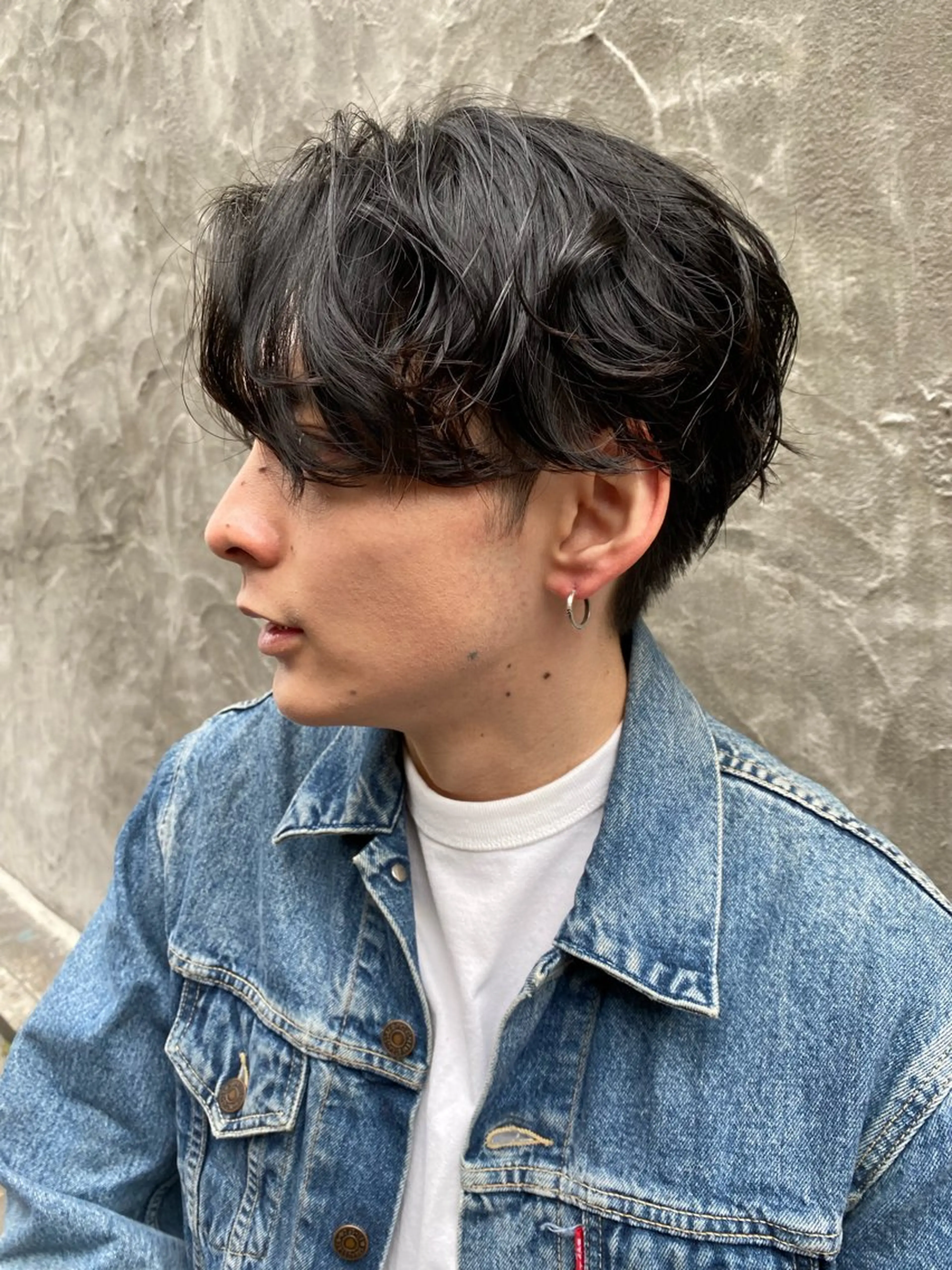 ショート パーマ メンズ メンズパーマ カット パーマ トリートメント レイヤーボブ/ 艶カラー/サナ🌼のヘアスタイル