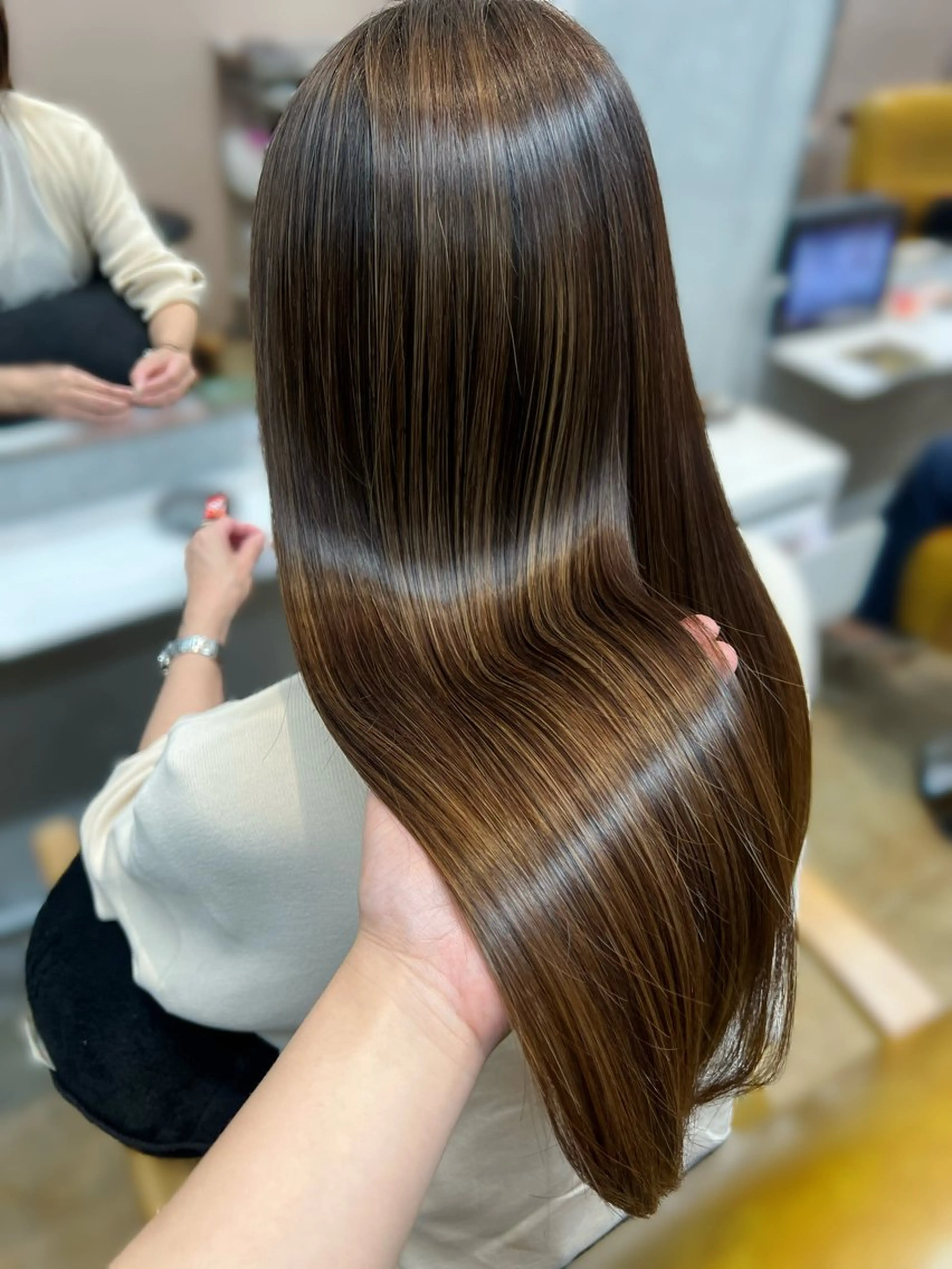 ロング トリートメント カコ/レイヤーカット ヘアアレンジのヘアスタイル