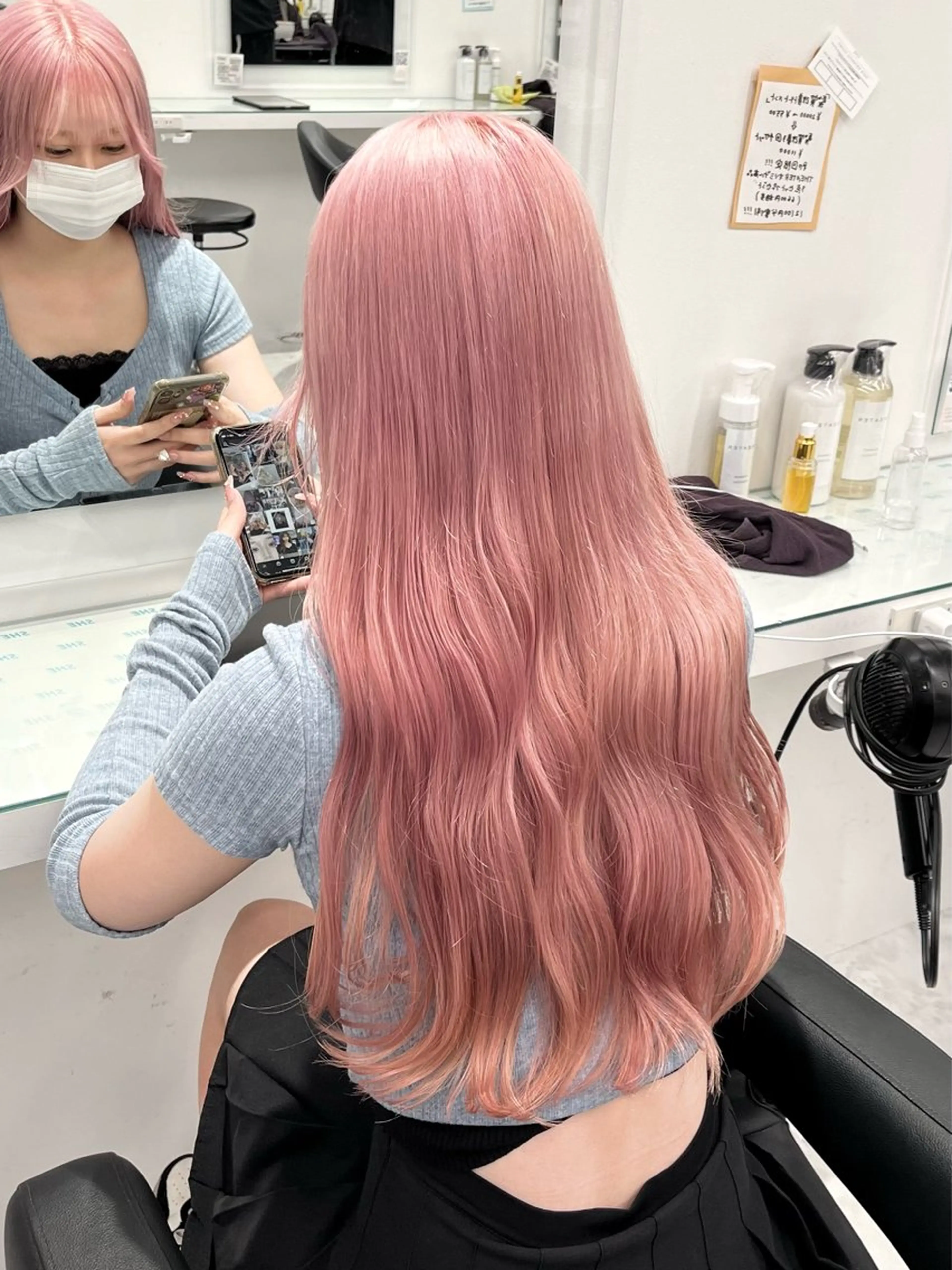 ロング カラー ヘアカラー トリートメント ヘッドスパ 🩷暖色カラー🩷 BONのヘアスタイル