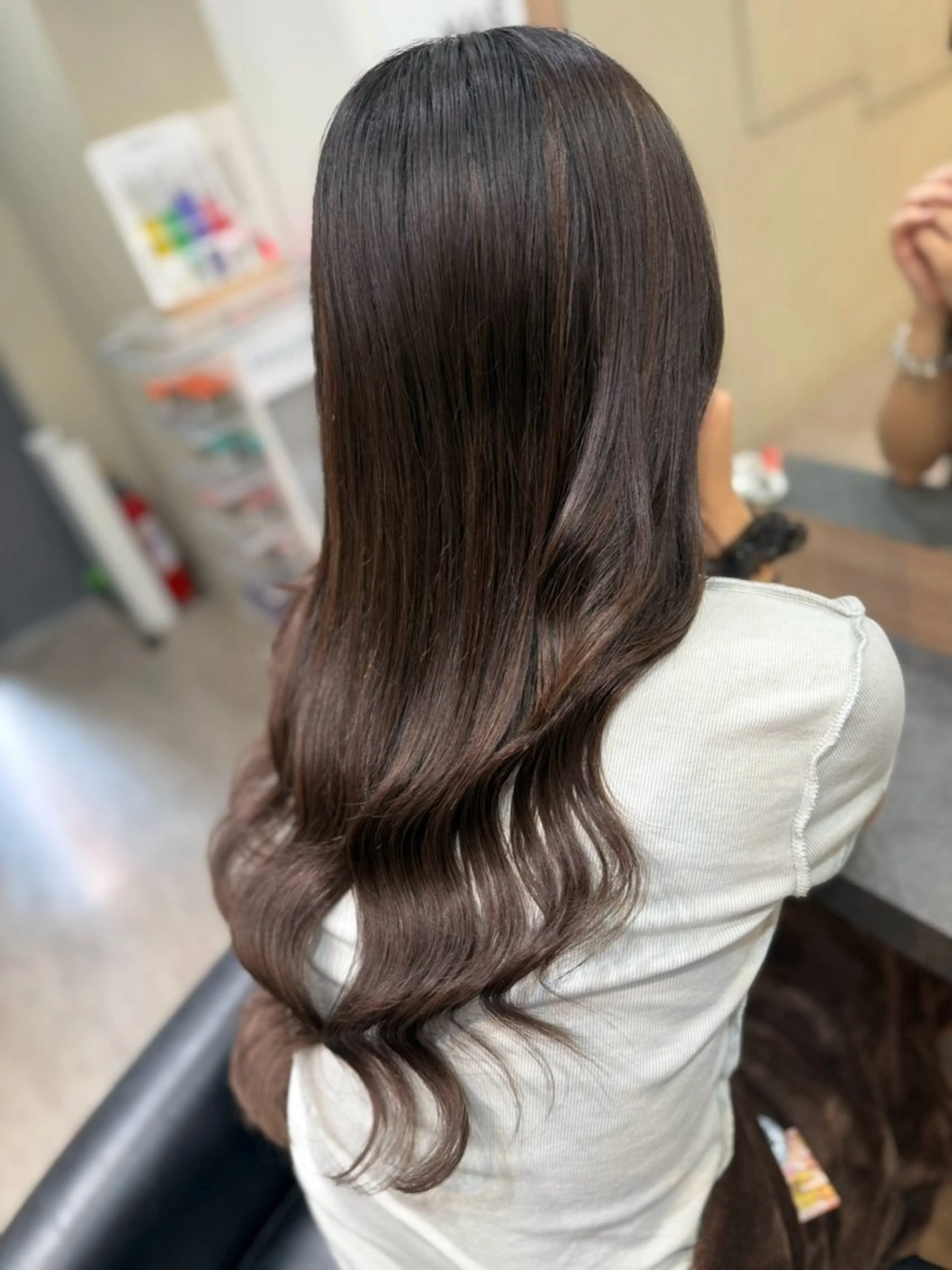 ロング カラー ブリーチ エクステ 髪質改善 レイヤーカット ロング エクステ 横浜/エクステ特化× 艶カラー/あいかのヘアスタイル