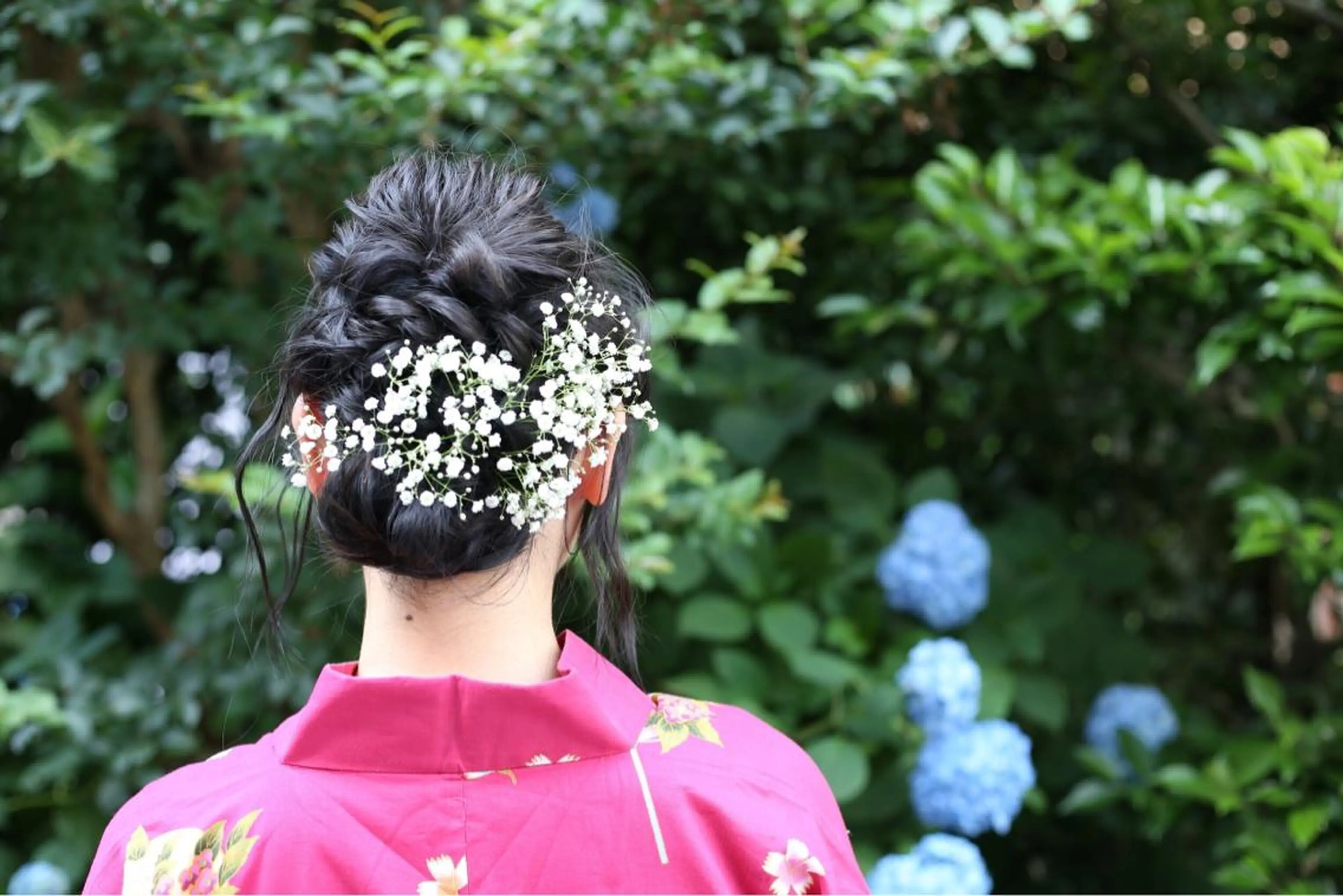 ミディアム ヘアアレンジ 浴衣 LOST CITY 横浜所属・🪐脱白髪染め 🪐松尾菜々美のヘアスタイル