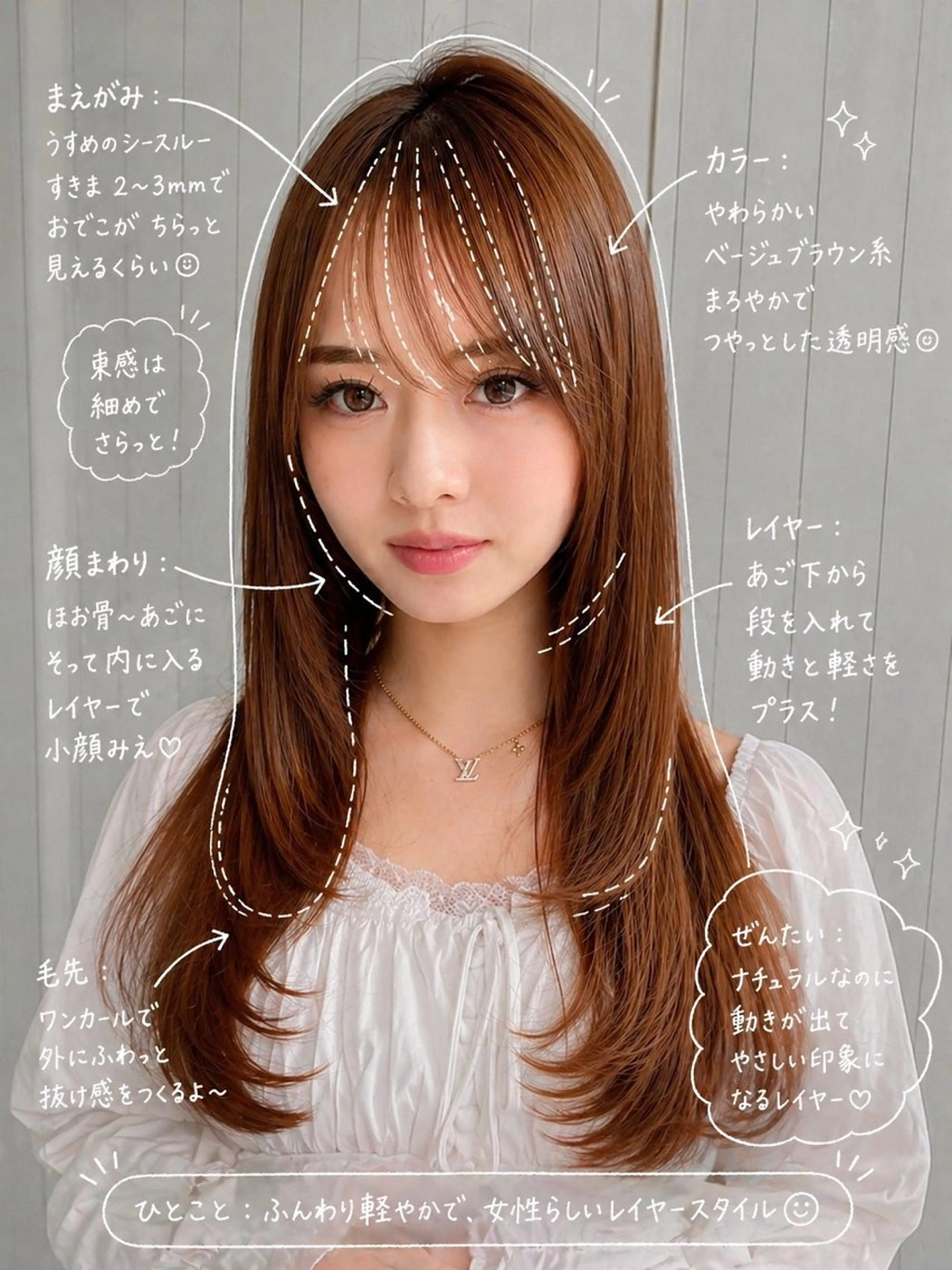 ロング カラー カット ヘアカラー トリートメント レイヤー×髪質改善✨ 渋谷/佐藤侑哉のヘアスタイル