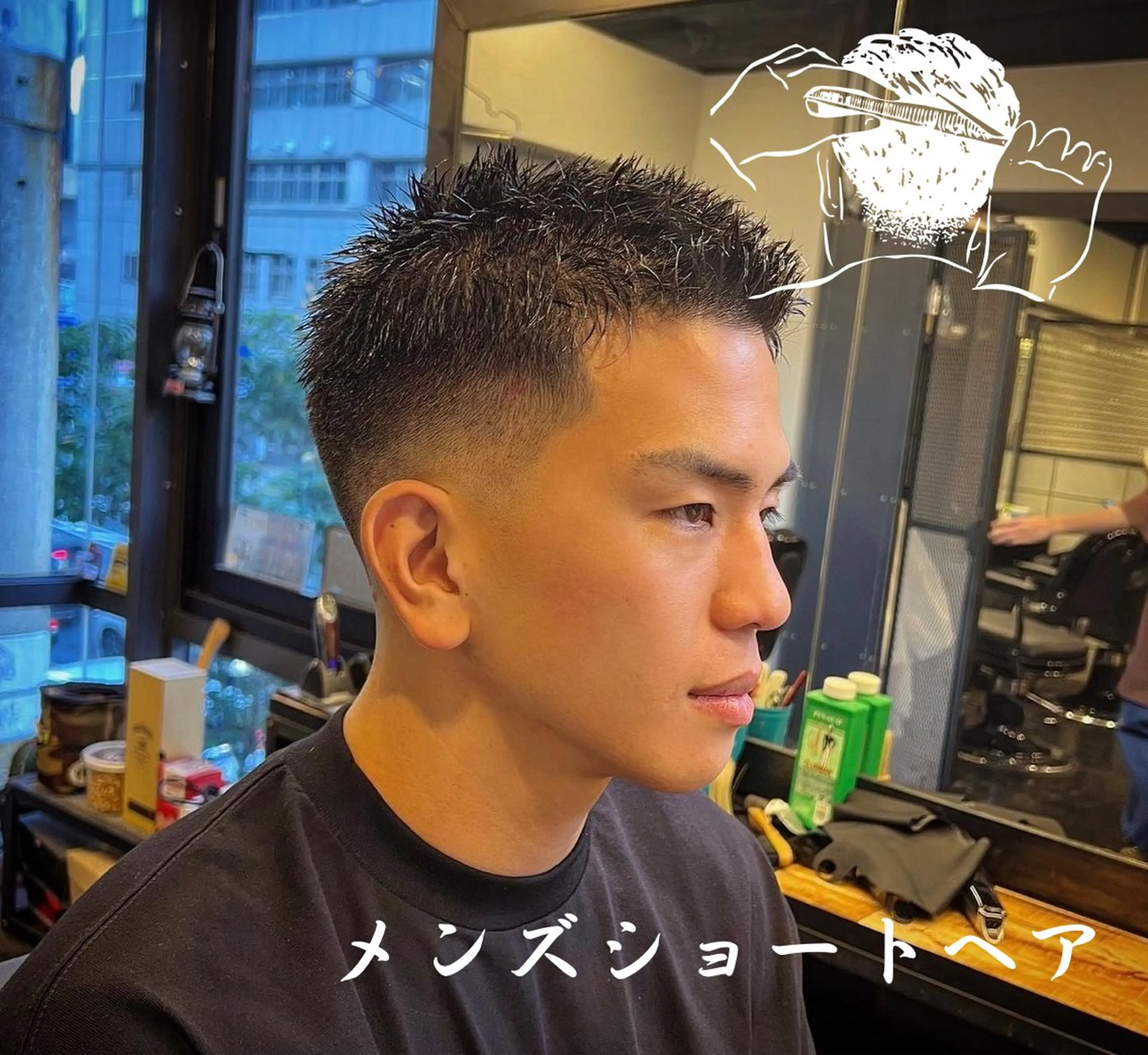 ショート メンズ 刈り上げ きょーすけ 💈barberのヘアスタイル