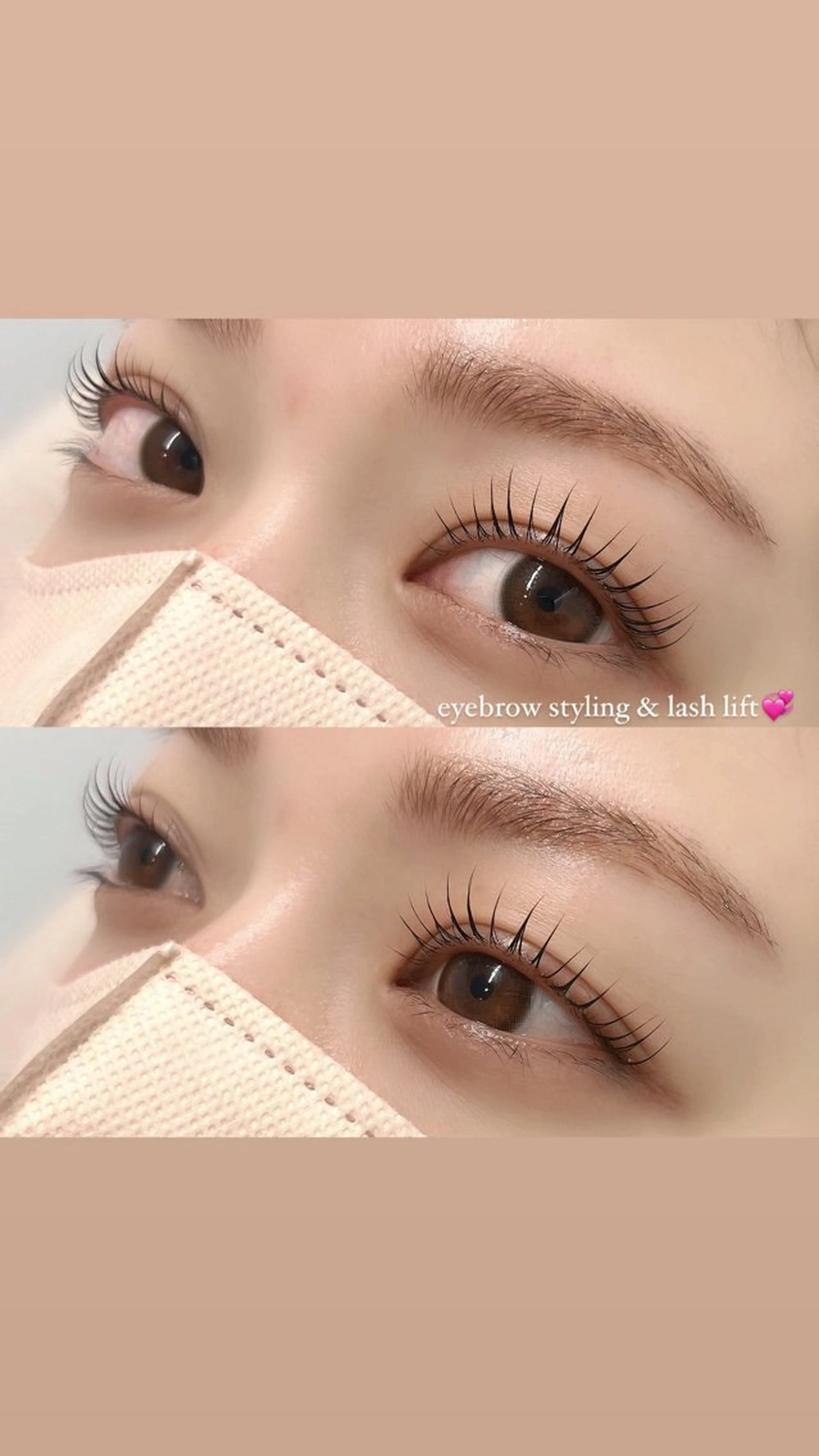 4月特別価格💖ラッシュリフト＆アイブロウスタイリング＆カラー⚠️注意事項をお読みの上ご予約お願い致しますの写真