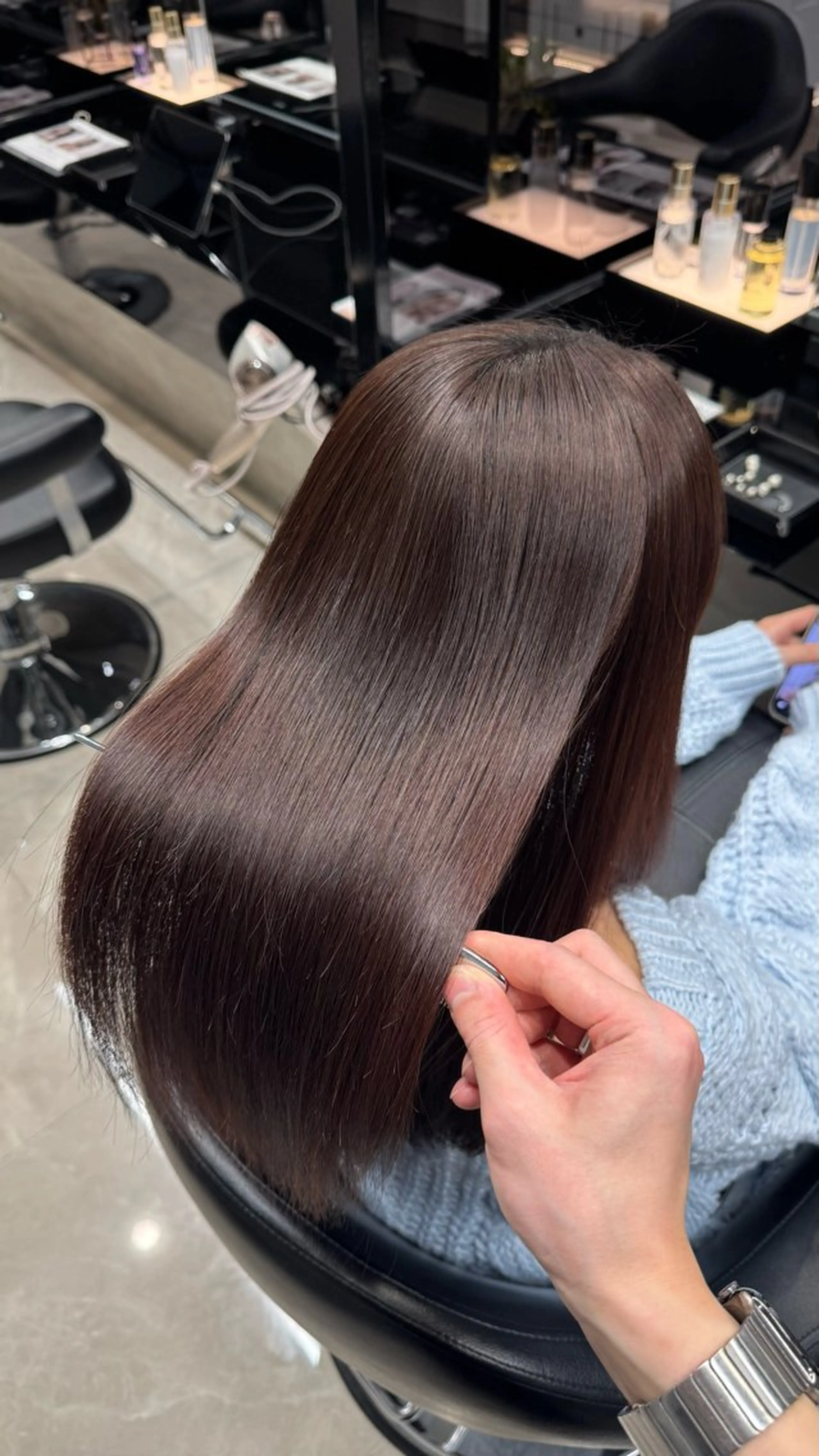 ロング 縮毛矯正 トリートメント 川田大輝 / ボブ/レイヤーのヘアスタイル