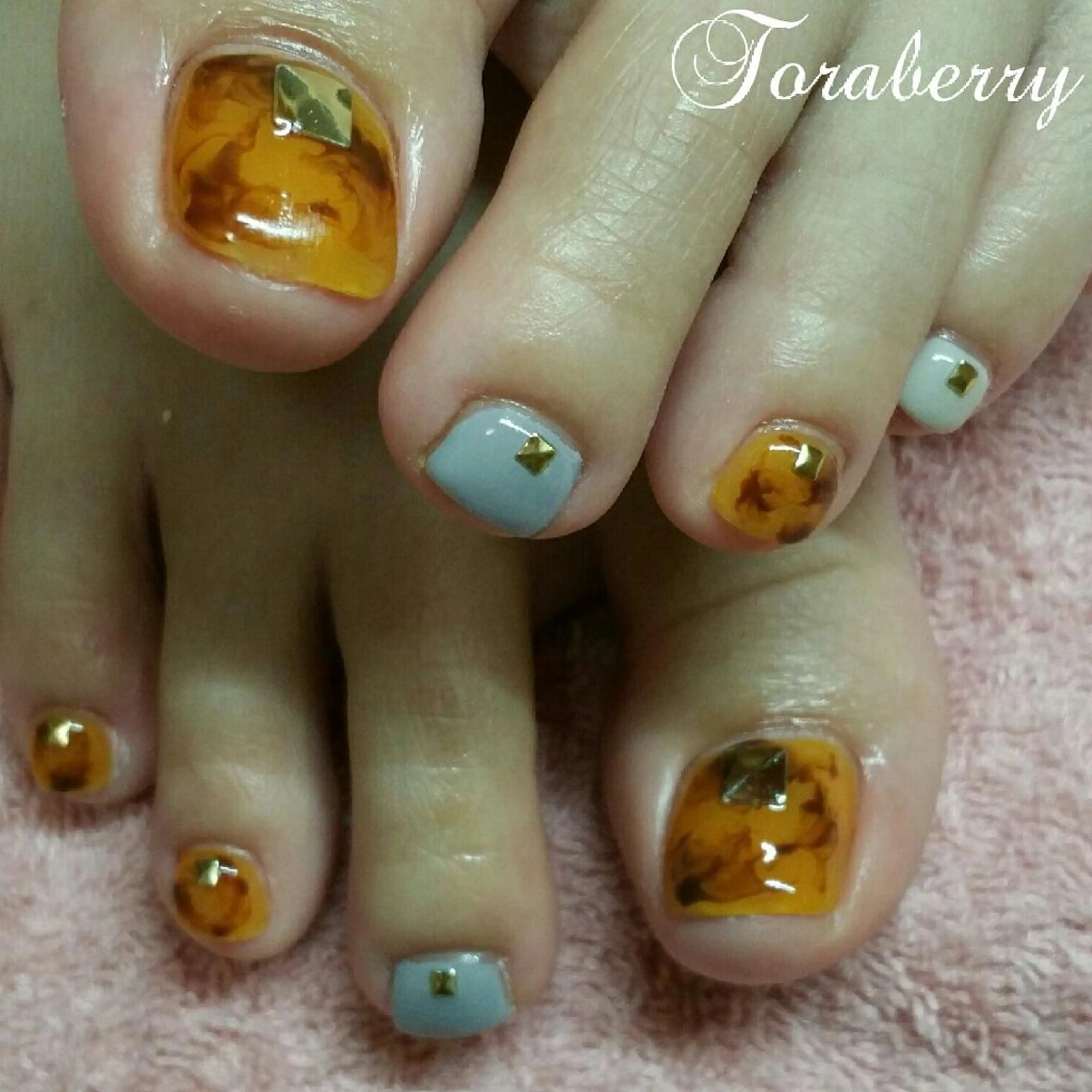 ネイル べっ甲ネイル フットネイル ネイリスト なつみのネイルデザイン