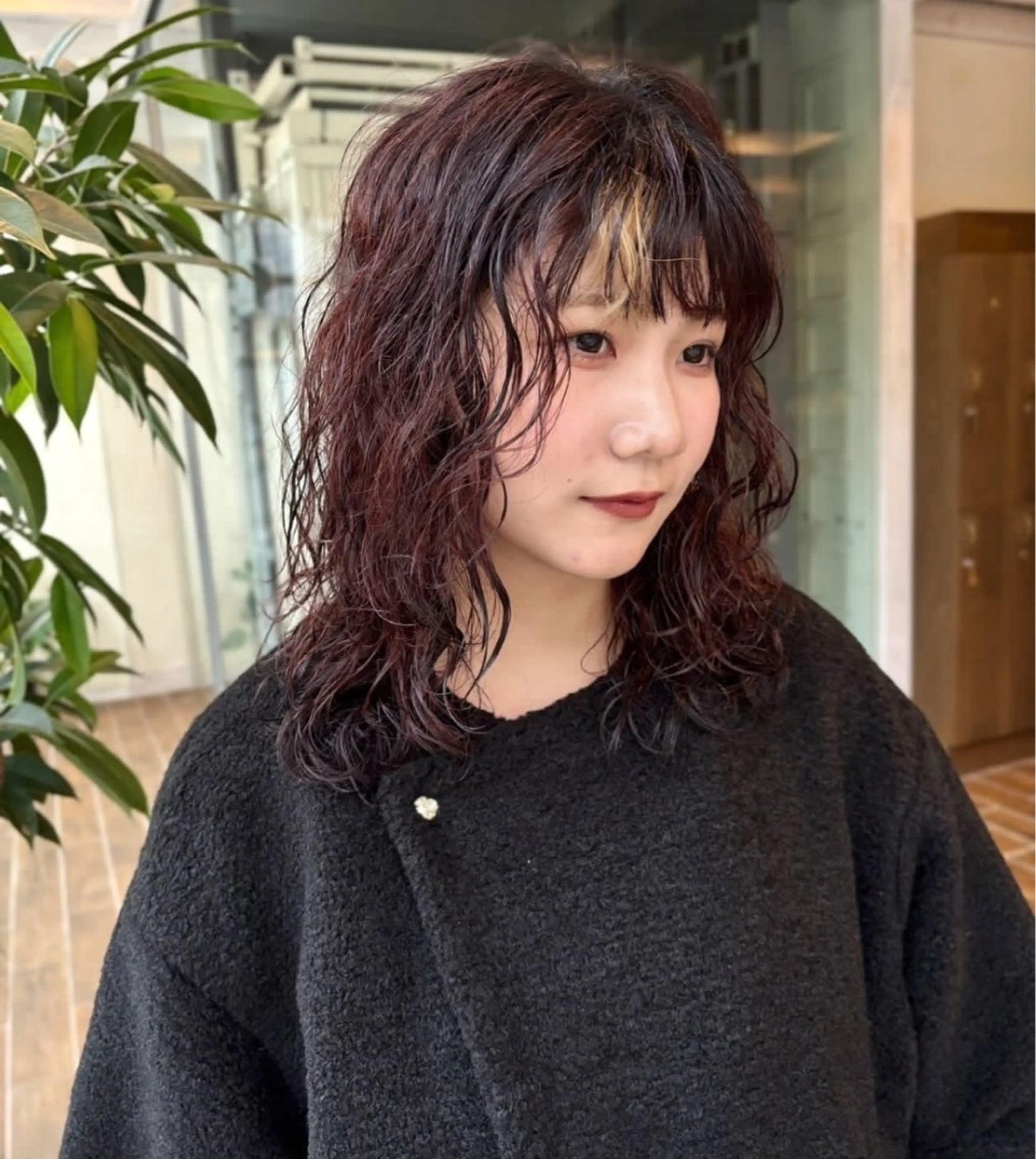 ロング パーマ 村上 輝のヘアスタイル