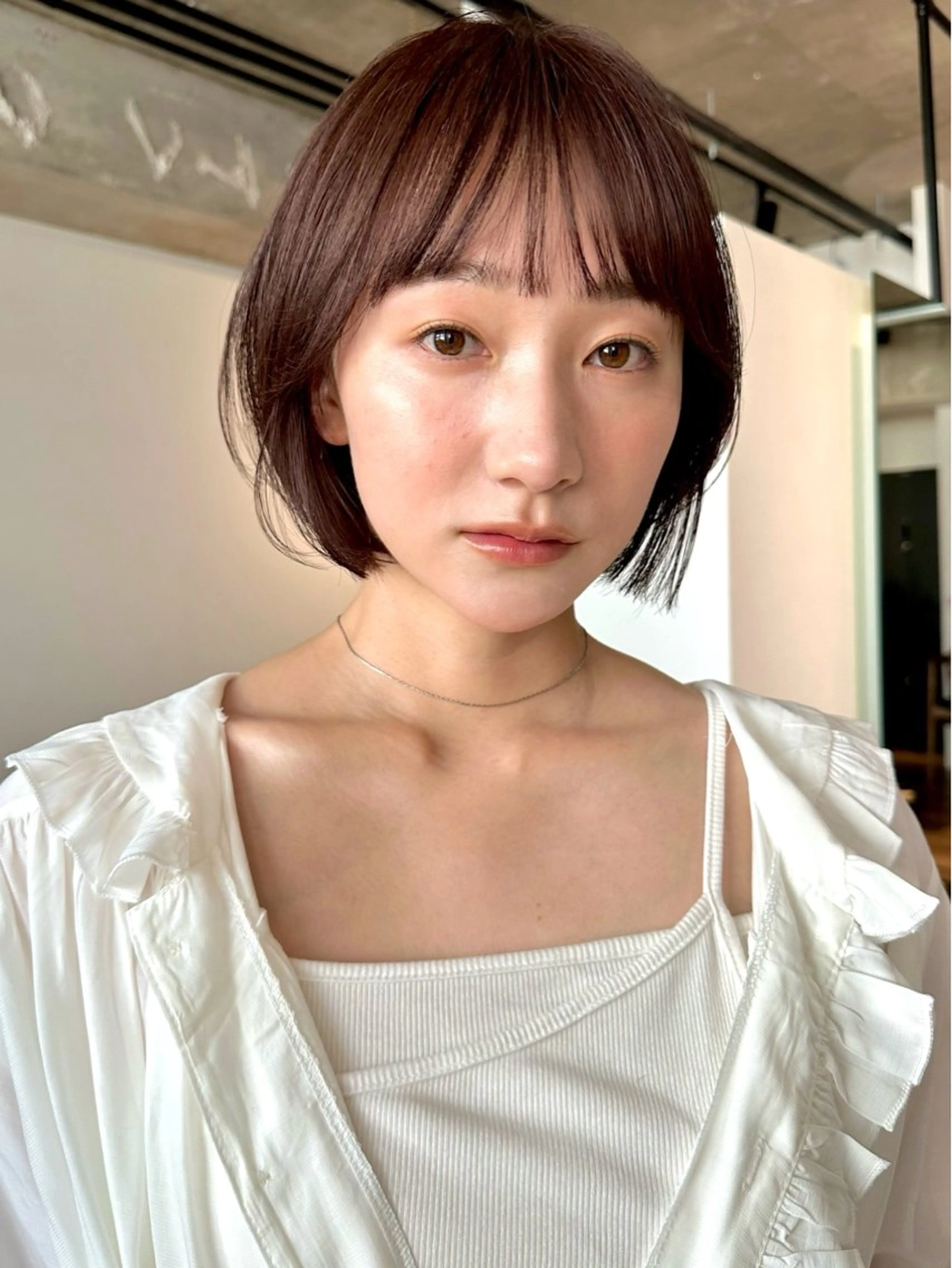 ショート カラー パーマ kazuki【顔周り ×レイヤーカット】のヘアスタイル