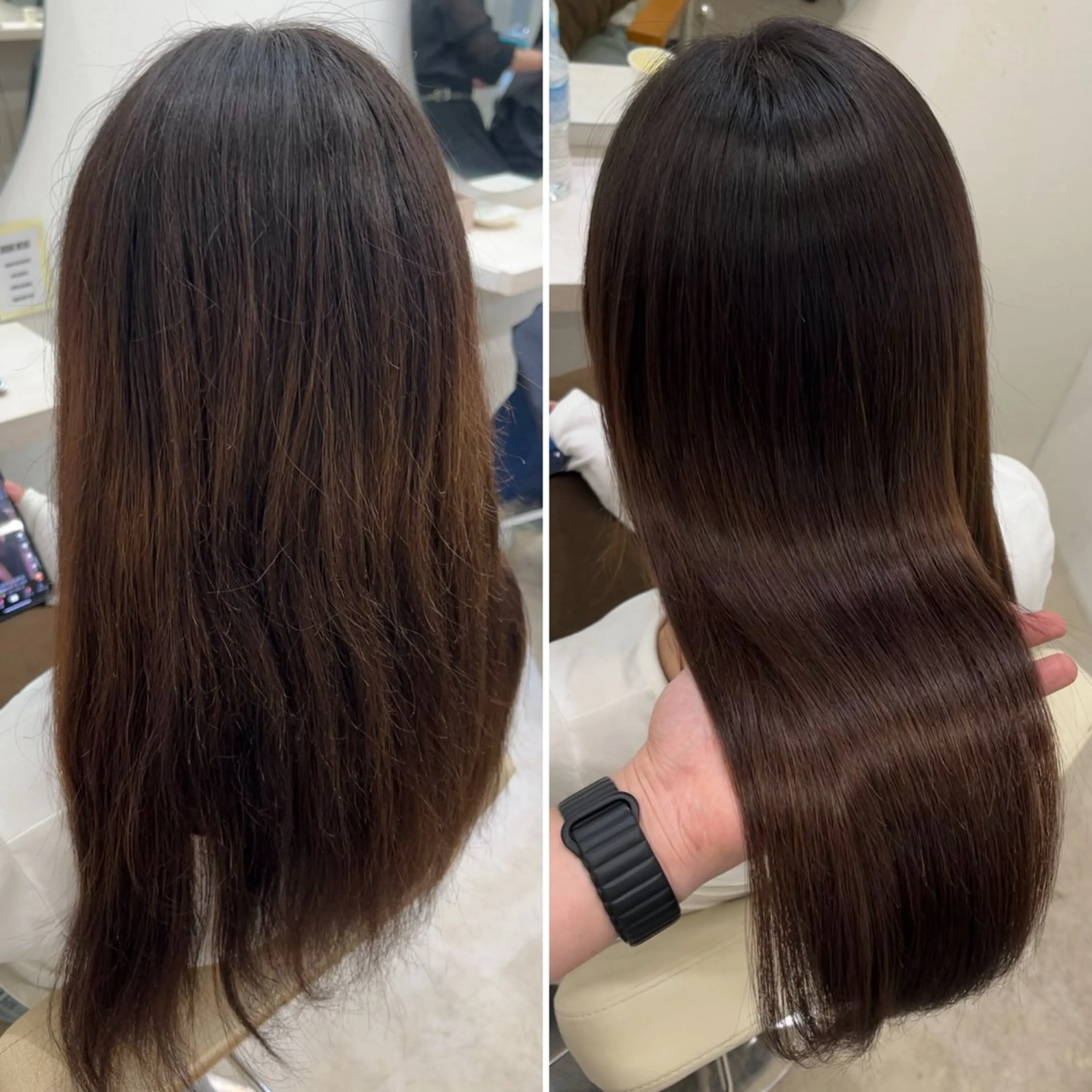 ロング カット ヘアカラー 縮毛矯正 トリートメント 髪質改善/縮毛矯正 梅田茶屋町/西尾祐作のヘアスタイル