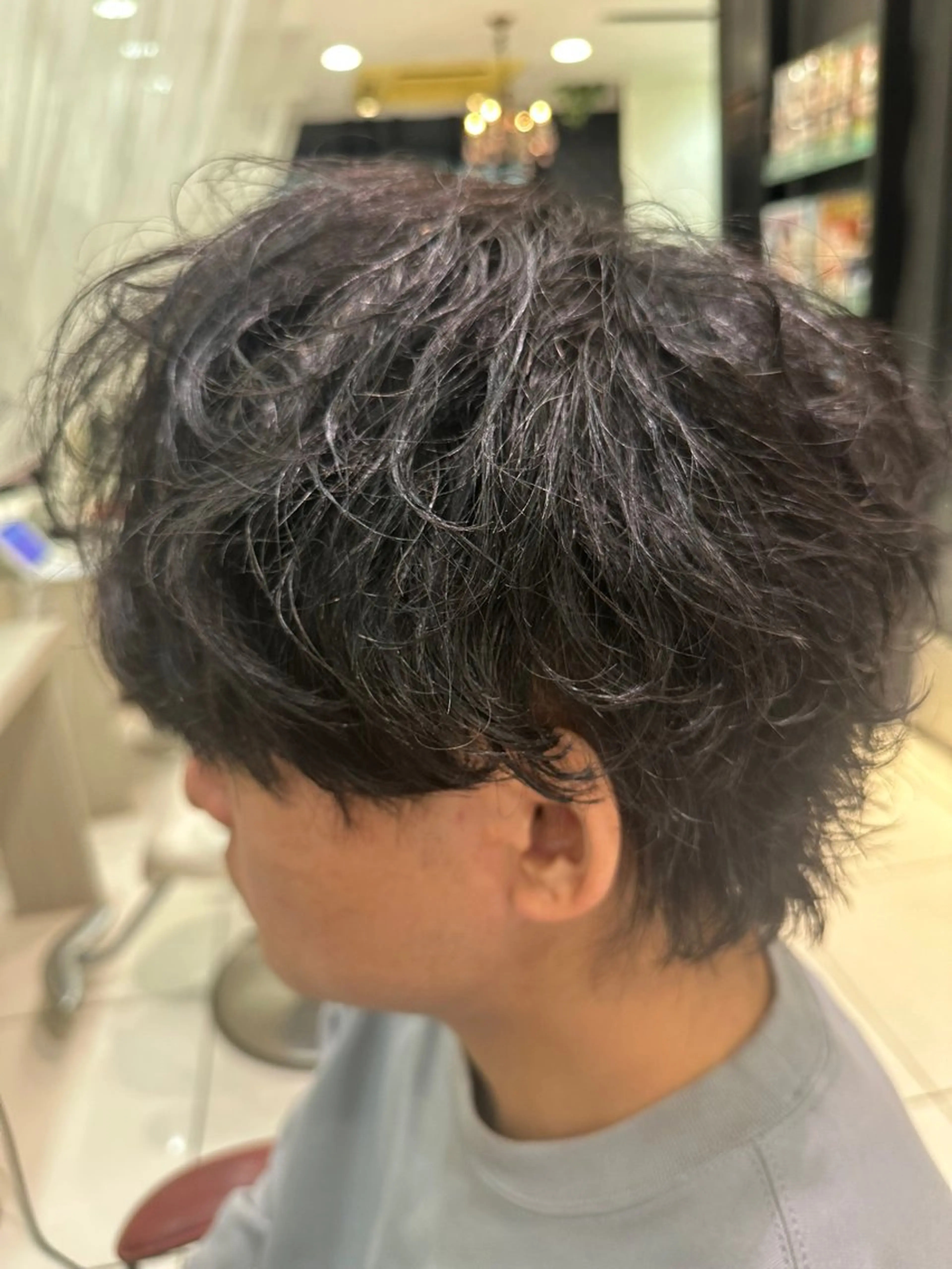 パーマ メンズ マッシュ メンズパーマ 刈り上げ カット パーマ ヘアセット 市川透明感カラー &パーマ美容師Kaiのヘアスタイル