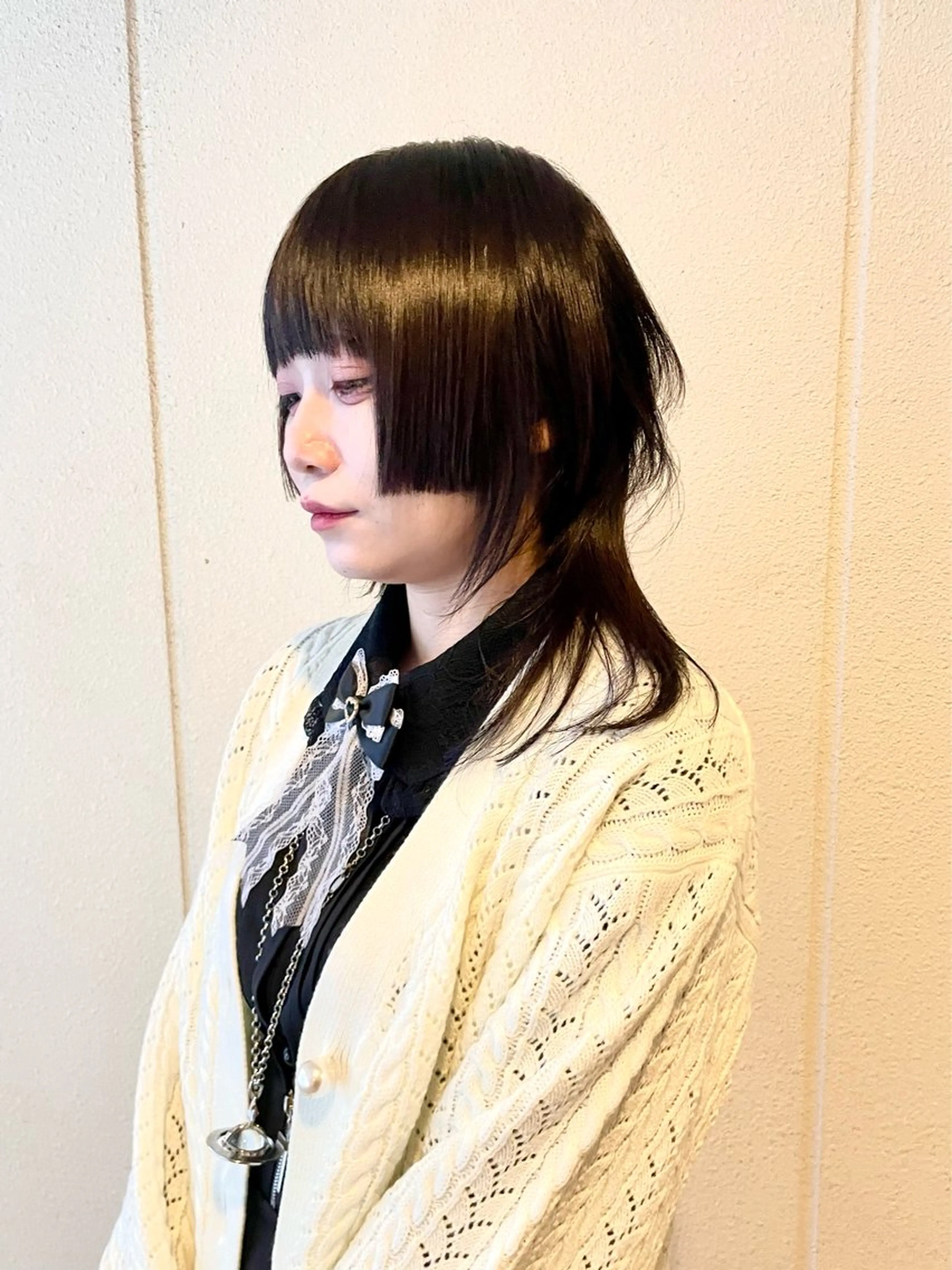 ミディアム 姫カット ウルフカット カット トリートメント ハイトーン/レイヤー /ウルフ⭐️永田⭐️のヘアスタイル