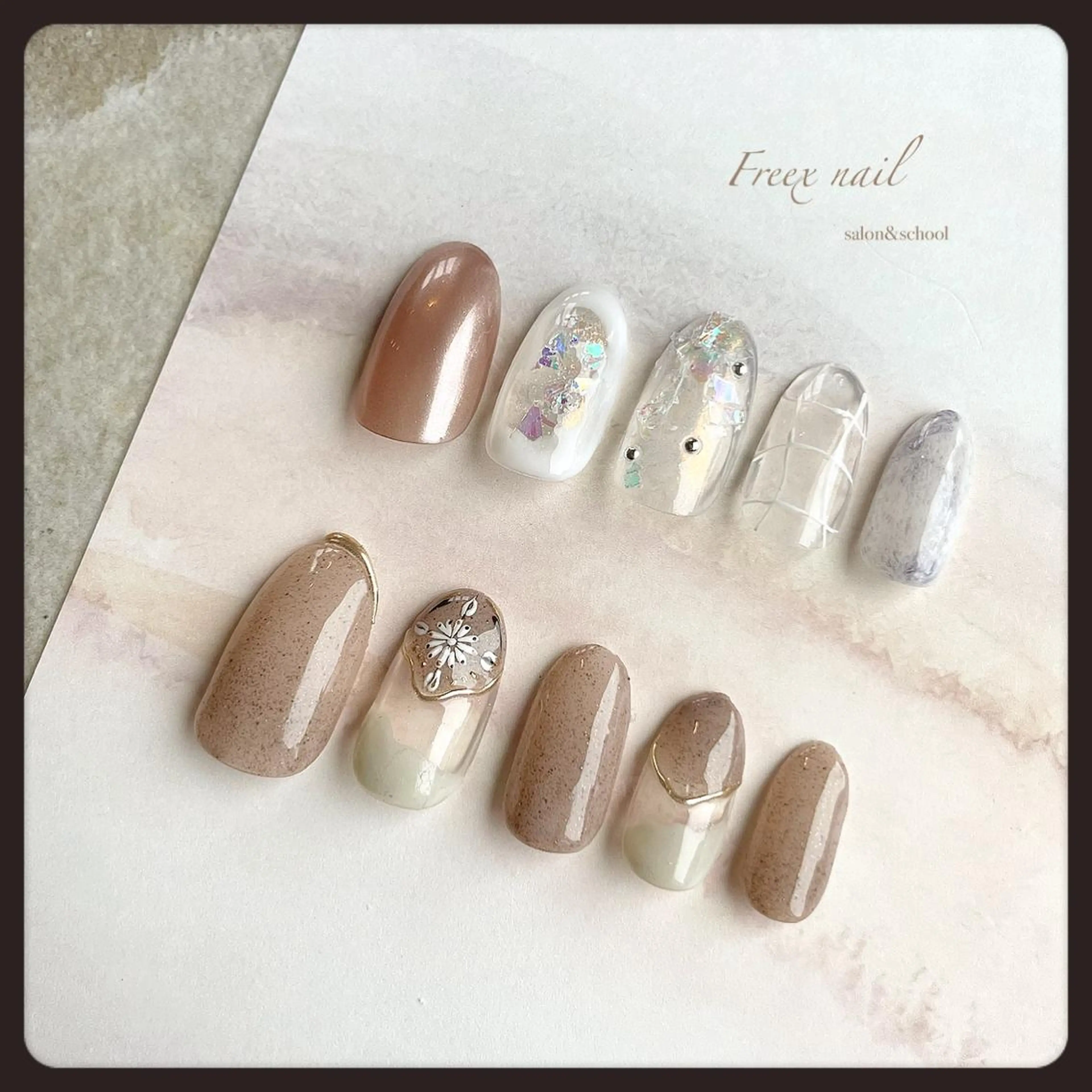 ネイル ハンドネイル ハンドケア freex nail /ニュアンス/個性派のネイルデザイン