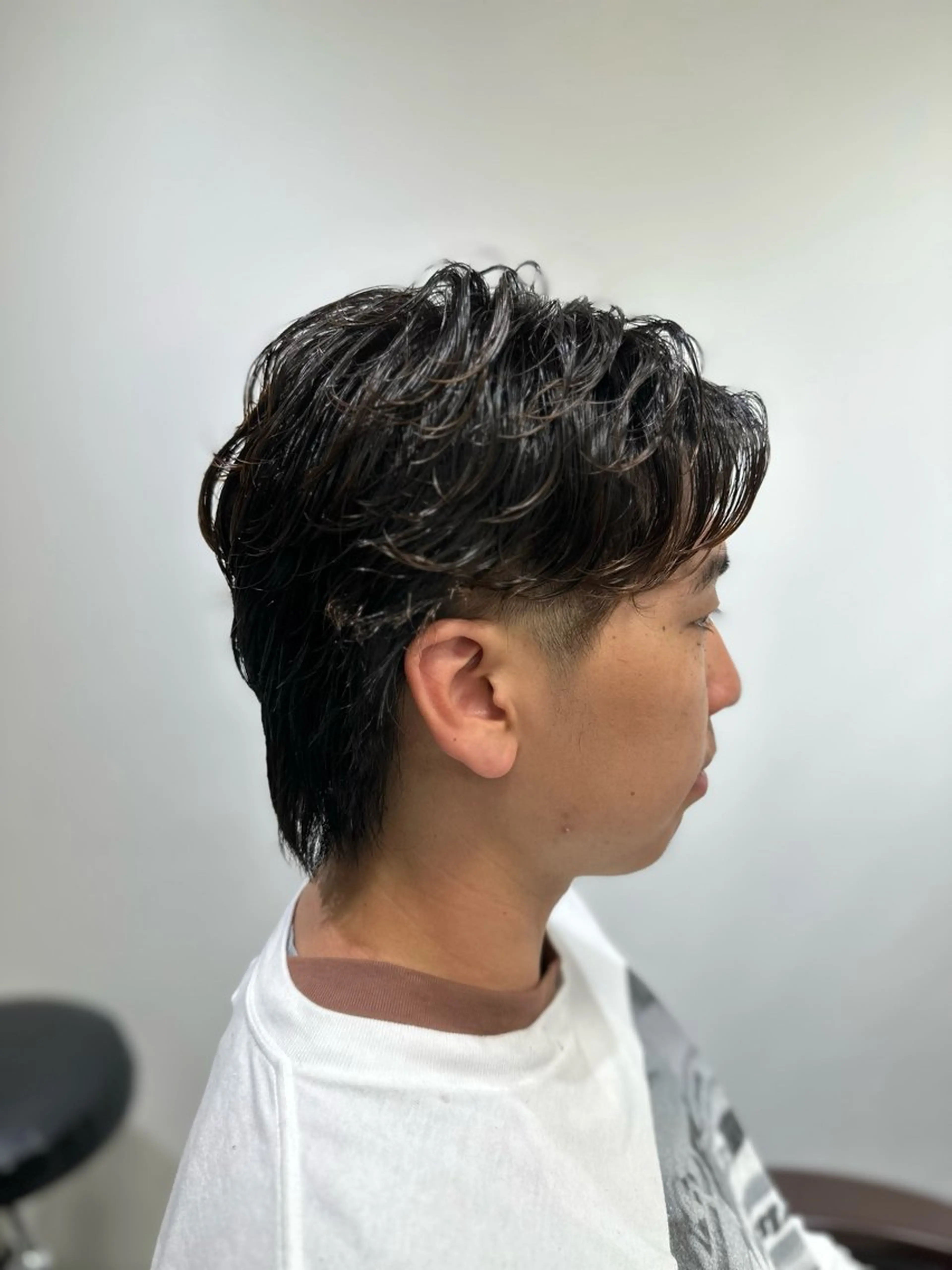 パーマ メンズ フェザーパーマ メンズパーマ カット パーマ トリートメント ボブ/レイヤー/透明 感カラー/Dai🌿のヘアスタイル