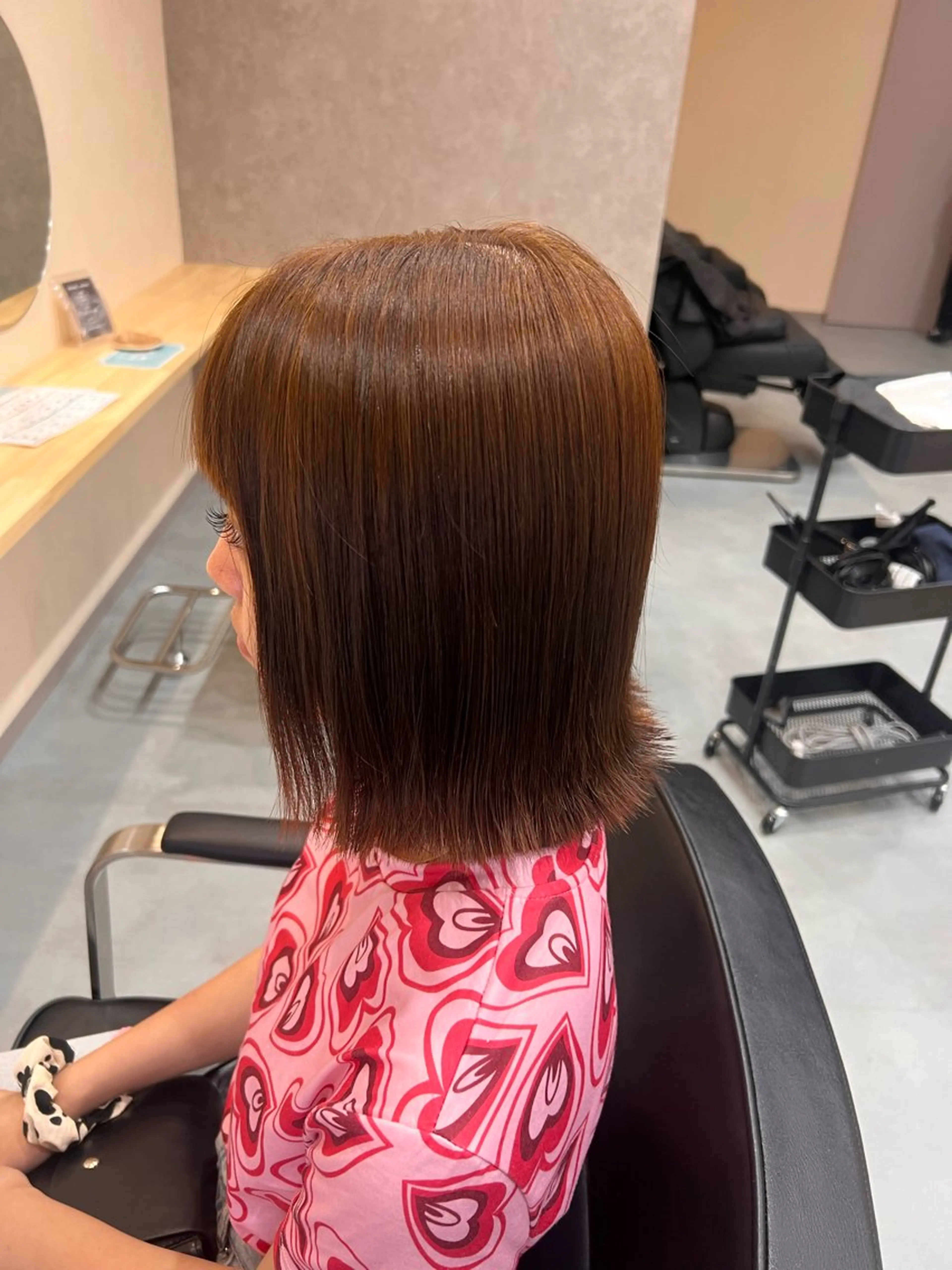 ミディアム カラー 🎀似合わせカット 🎀ケアブリーチ💞のヘアスタイル