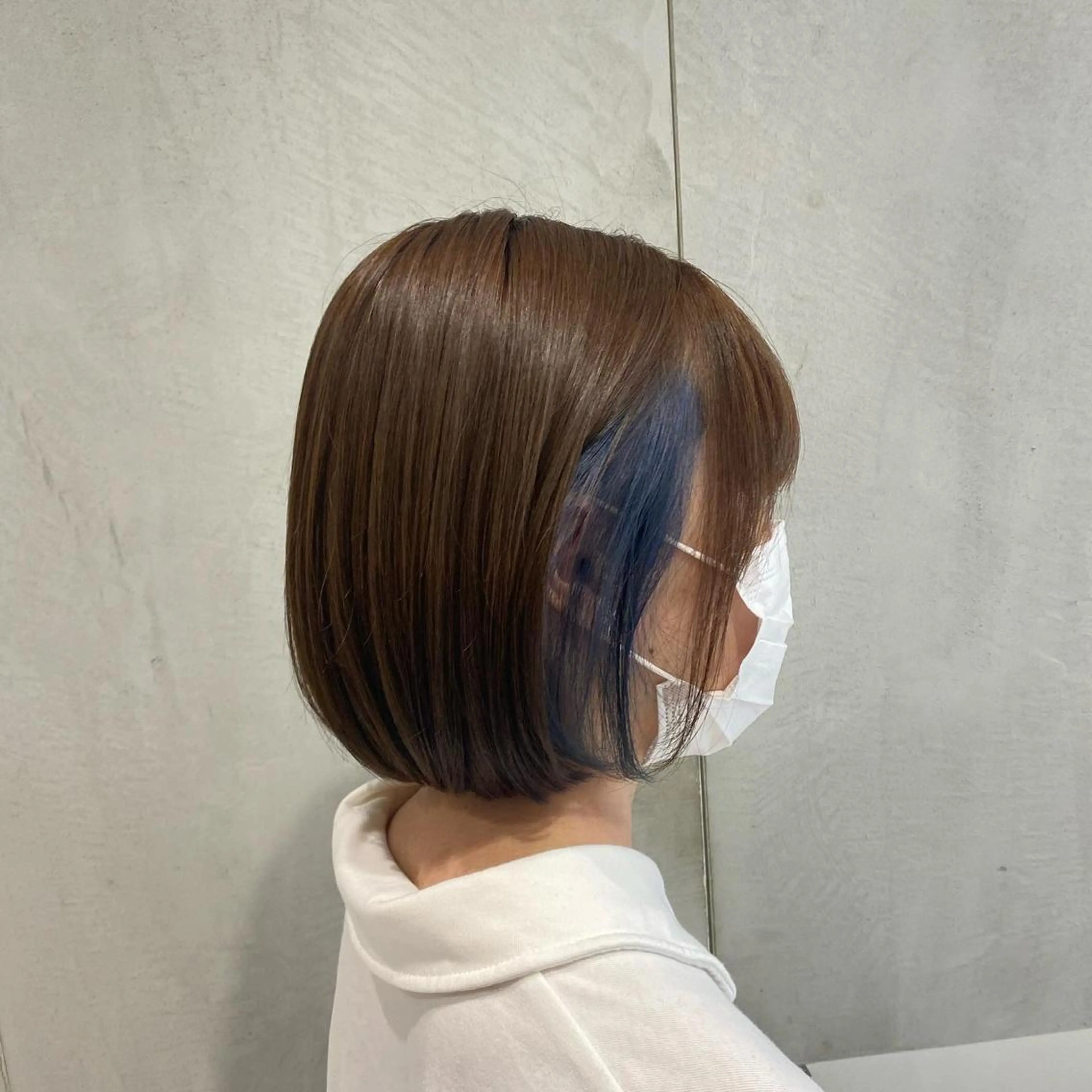 ショート カラー ベージュカラー ブルーカラー オリーブベージュ ヘアカラー トリートメント ヘアセット ナチュラル/韓国💎 haruka 💎のヘアスタイル