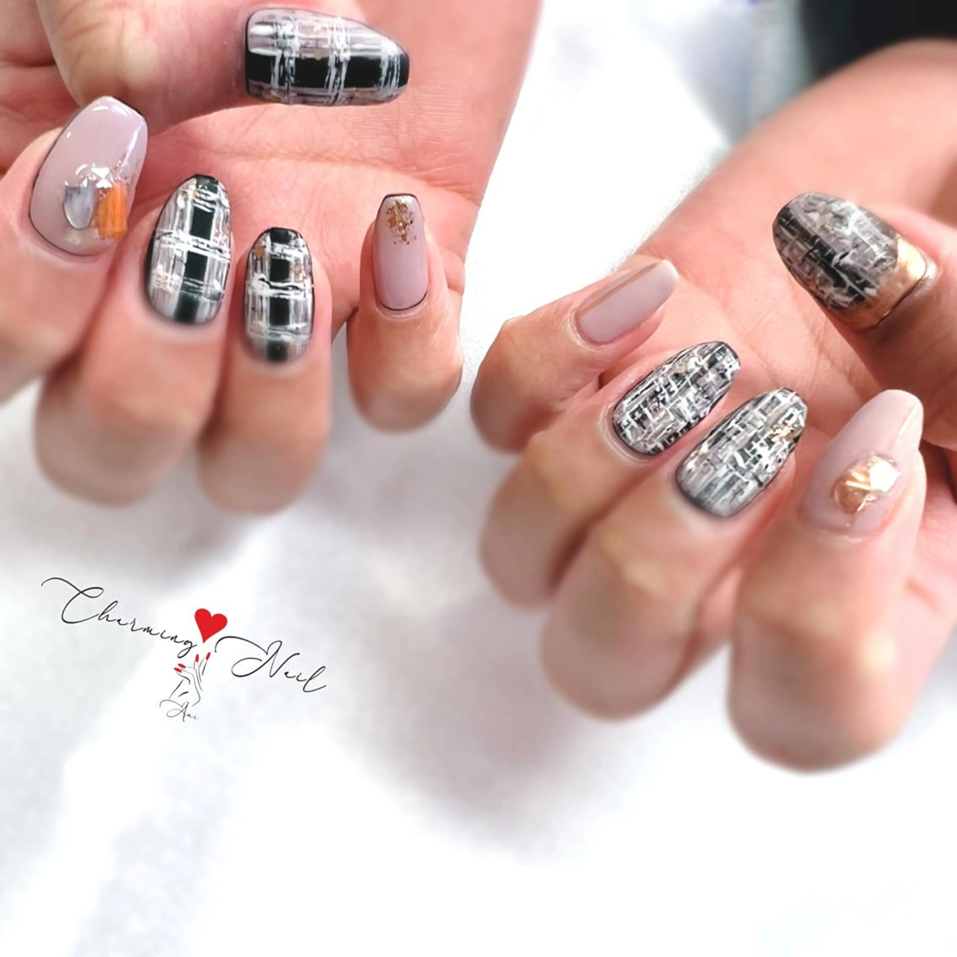 ネイル マットネイル ツイードネイル 冬ネイル Charming❤️Nail所属・Nailist Amiのその他イメージ