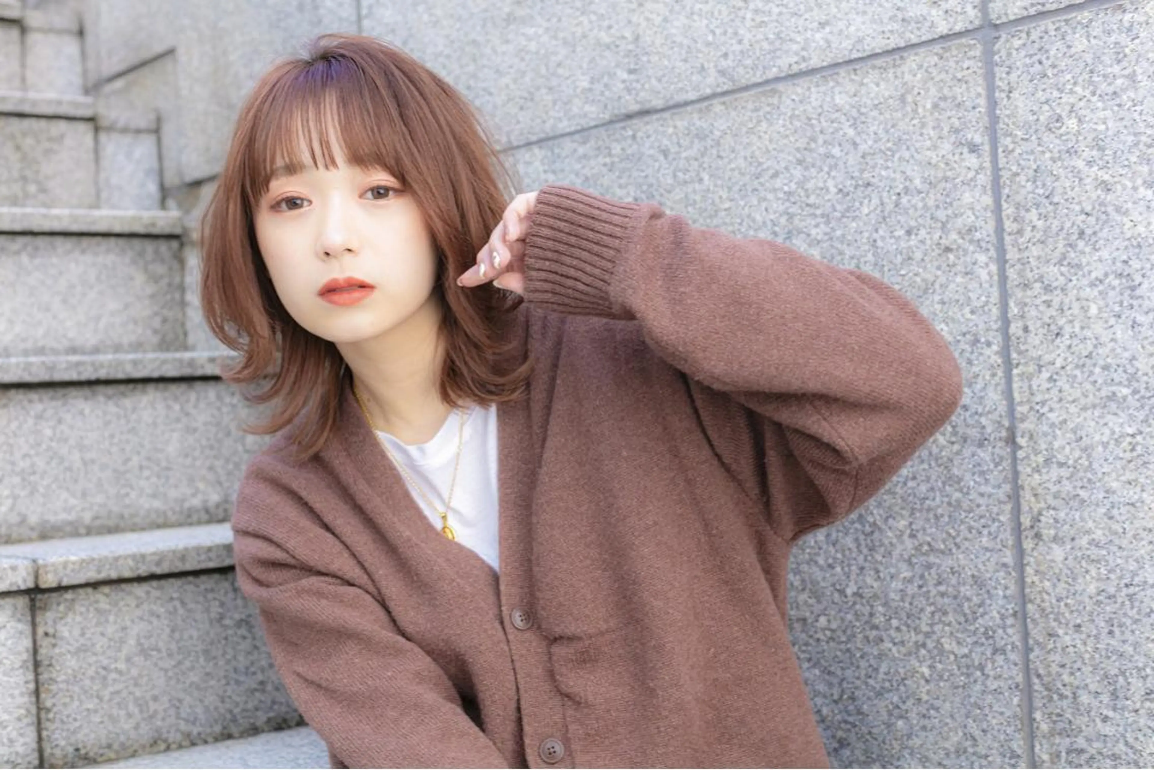 ミディアム カラー ヘアアレンジ カット ヘアカラー トリートメント 小顔カット/艶 カラー特化♡MIHOのヘアスタイル