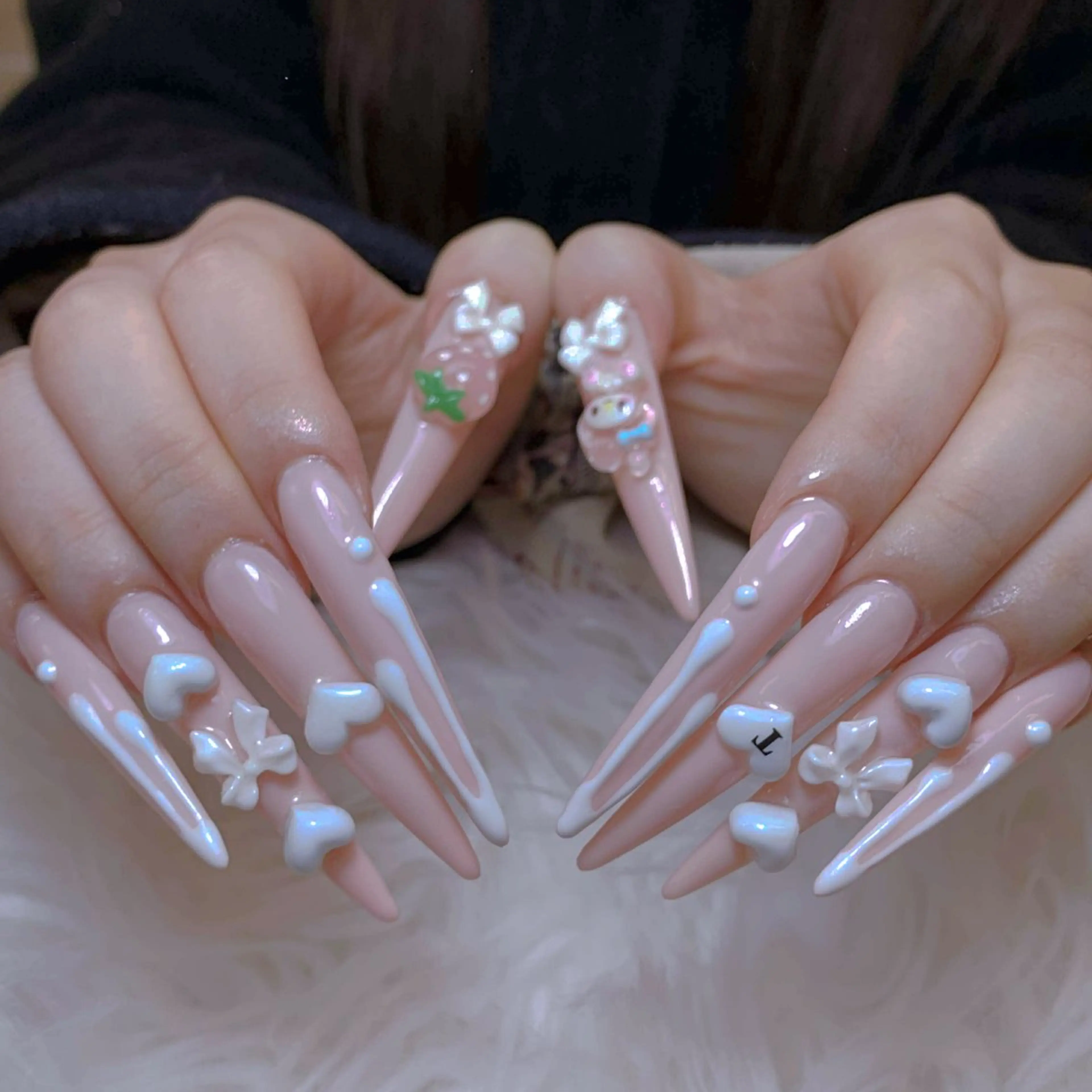 💅鬼ロング3XL＋ゴテゴテアートやり・パーツつけ放題の写真