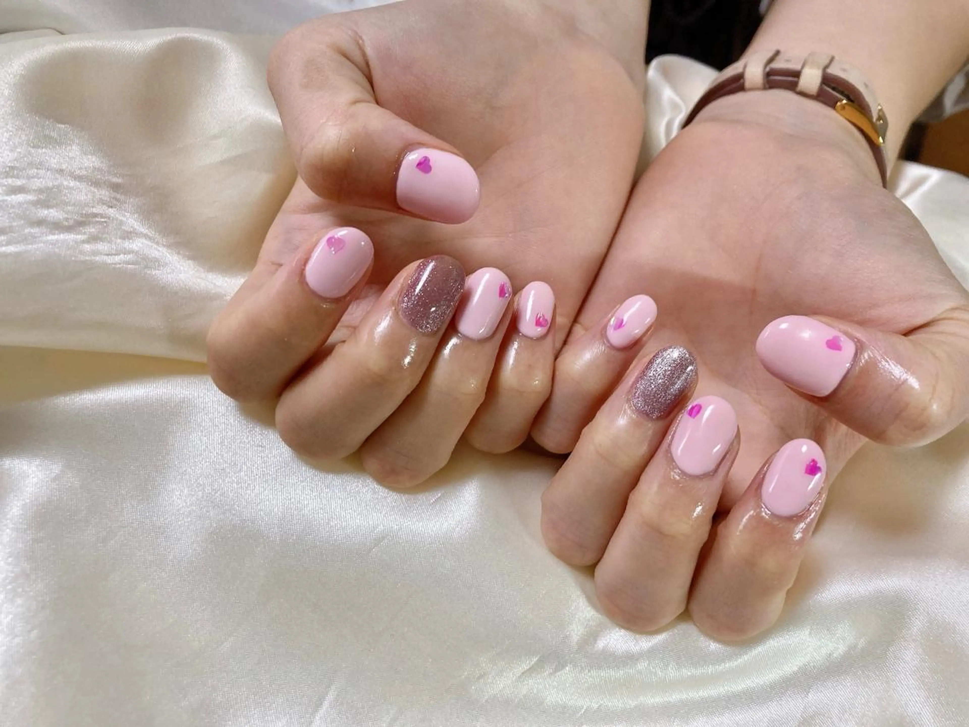 ネイル ハート kikinail 溝の口のネイルデザイン