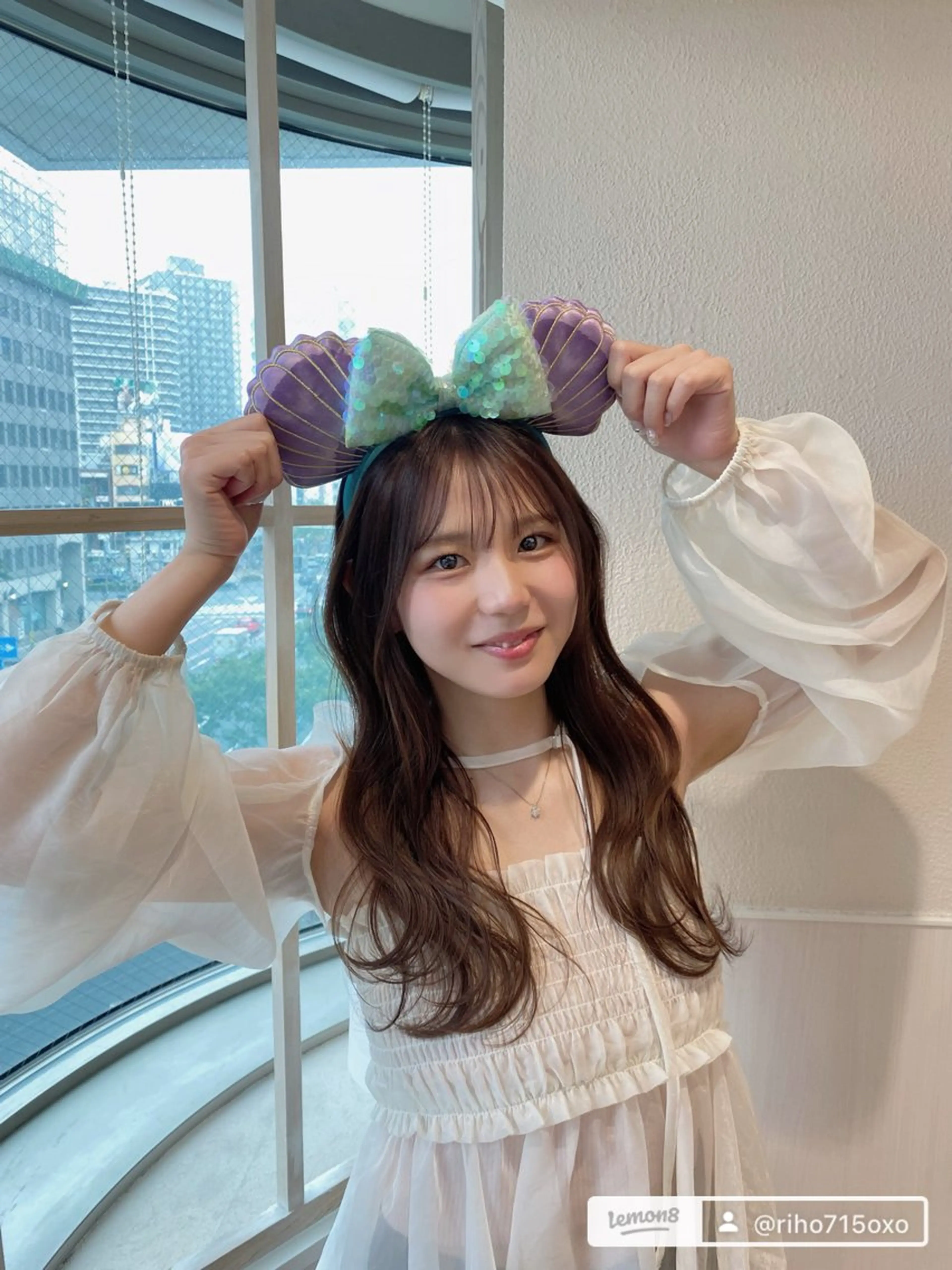 セミロング カラー ヘアアレンジ ヘアカラー トリートメント RIHO/愛されモテ /透明感カラーのヘアスタイル