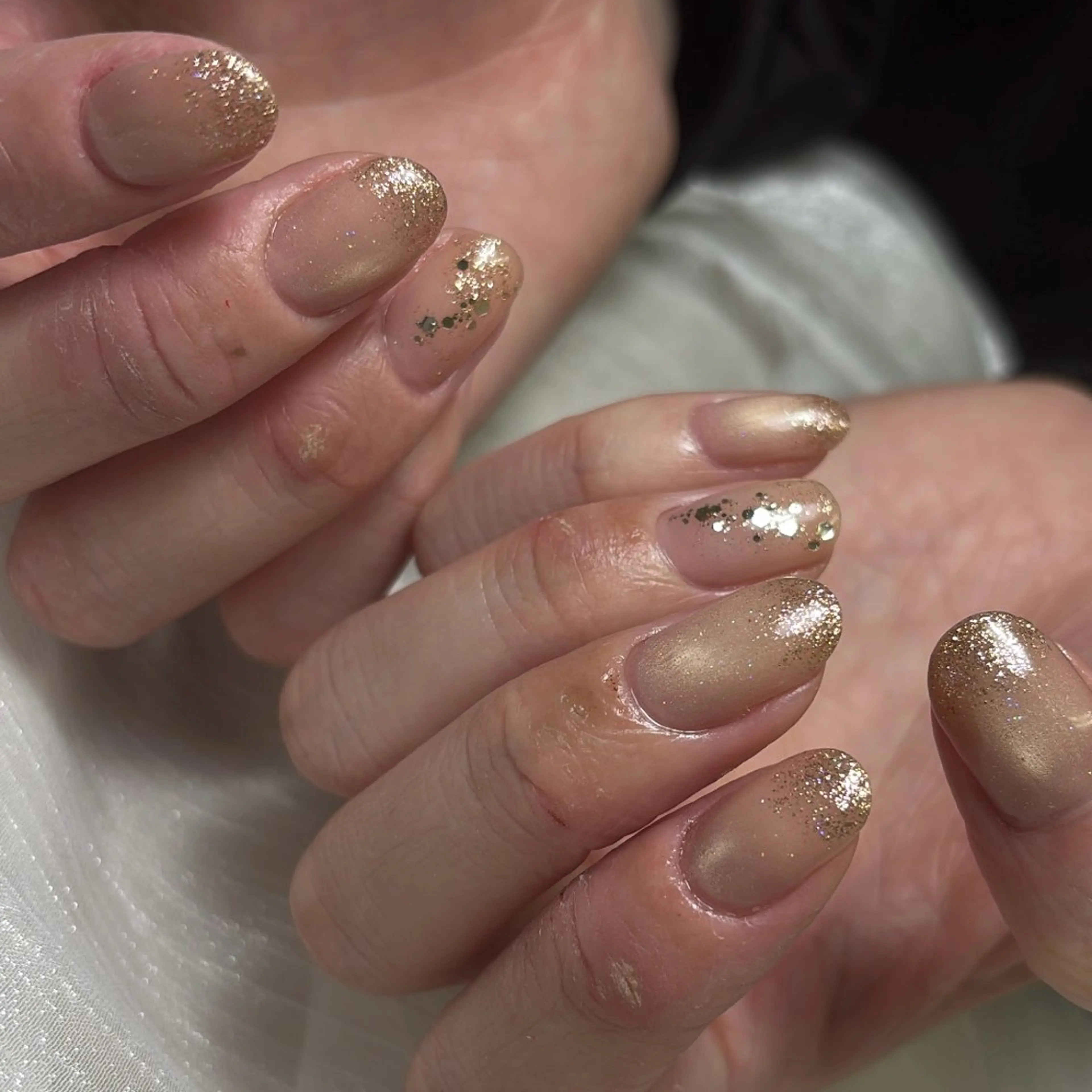 ネイル ラメ(グリッター) ラメグラデーション amuu/ フィルイン推奨サロンのネイルデザイン