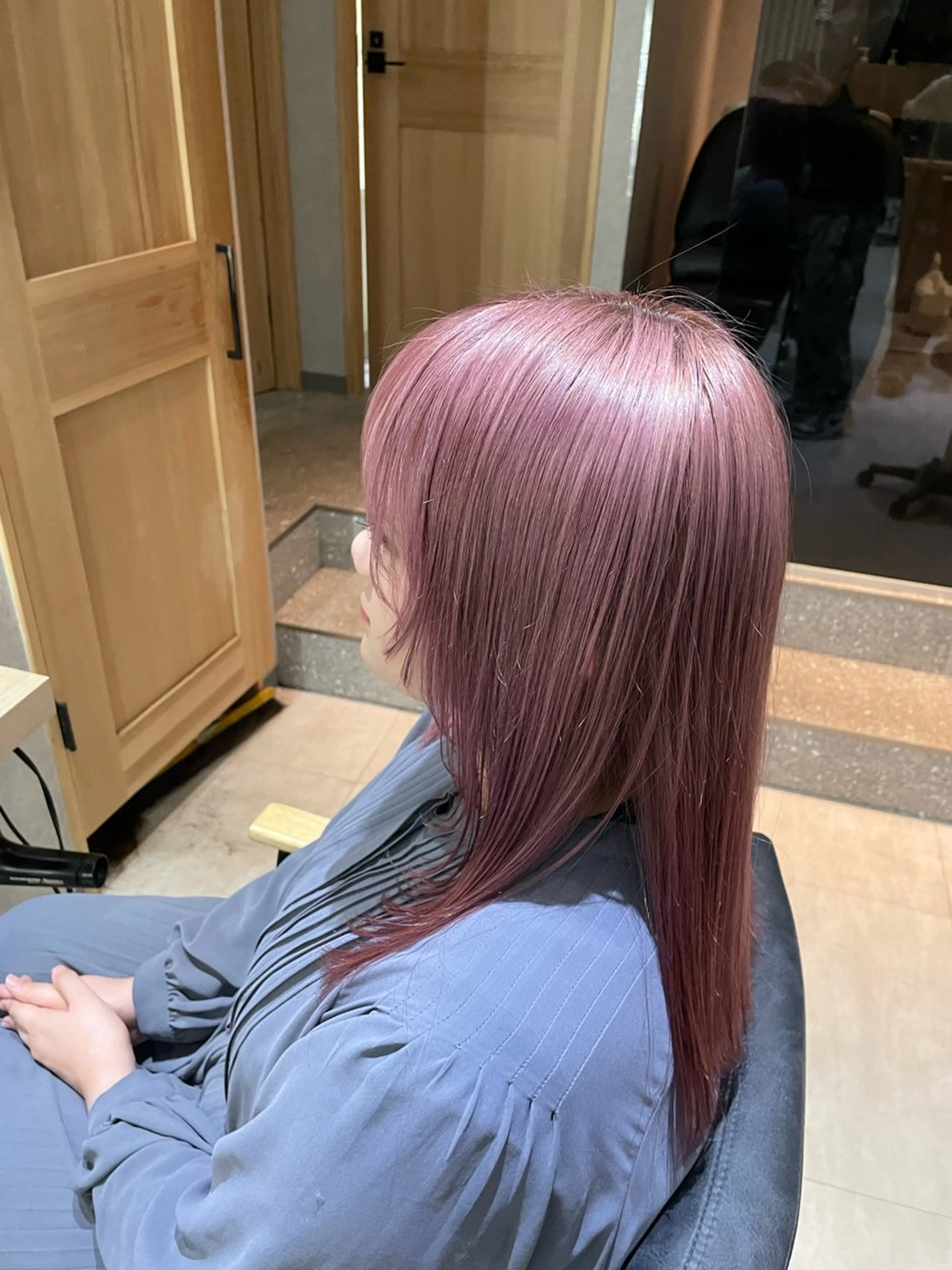 ロング カラー フェイスレイヤー/ 小顔/髪質改善　関のヘアスタイル