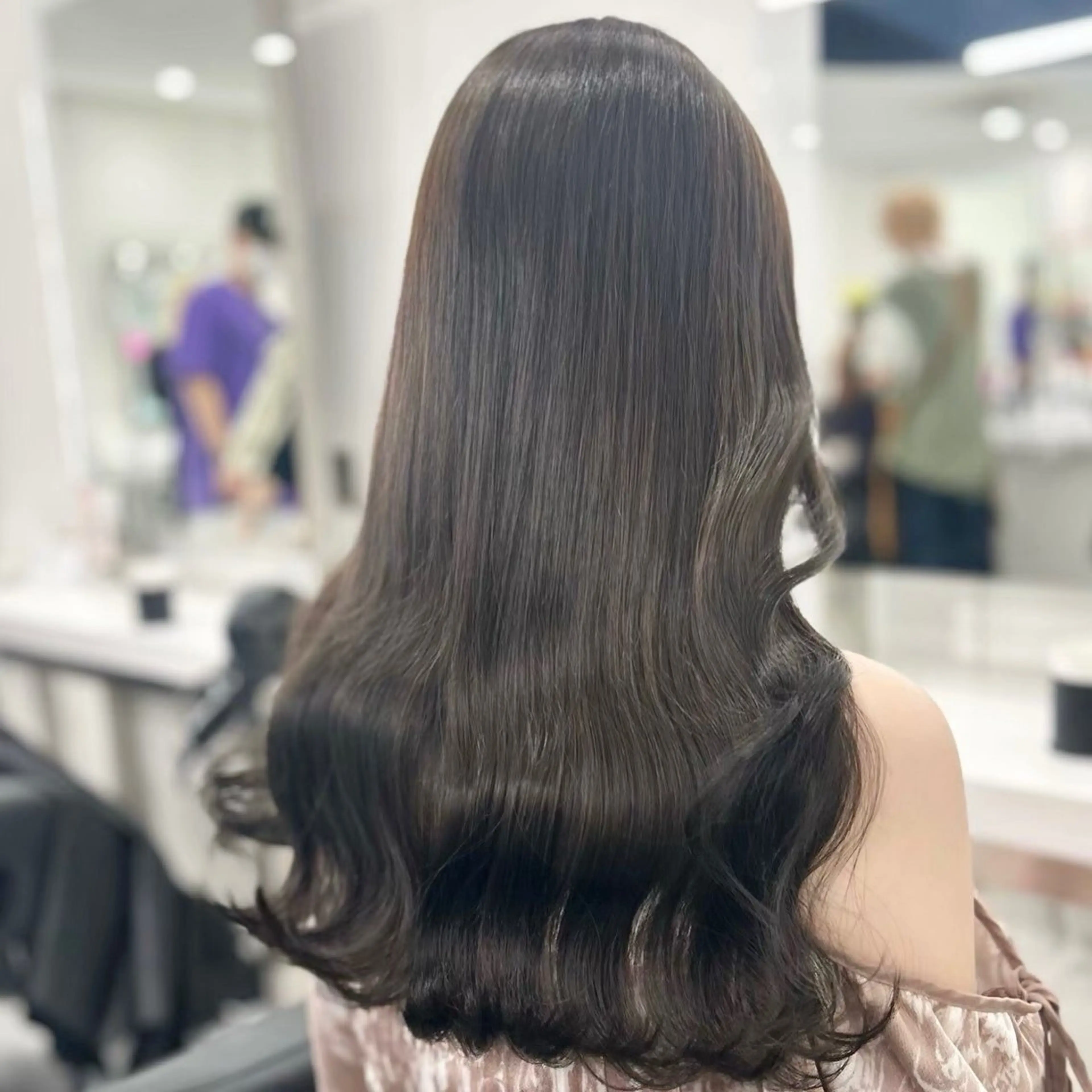 ロング カラー ブリーチ グレージュ ブリーチなしカラー オリーブグレージュ オリーブグレー ヘアカラー ニュアンスカラー/ 🫧レミ(坊主)のヘアスタイル