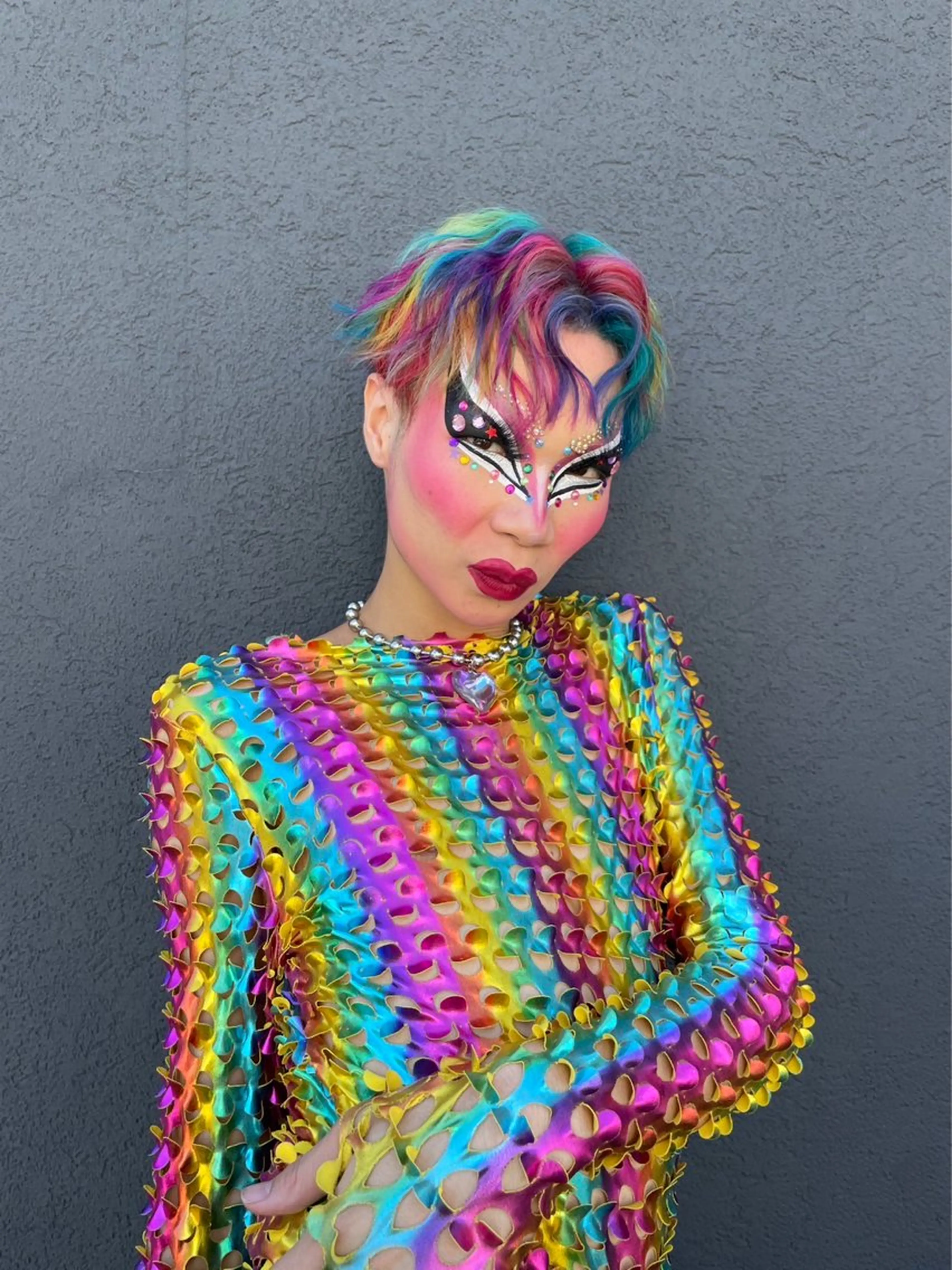 ショート カラー ブリーチ デザインカラー インナーカラー ボブ タンバルモリ ヘアカラー 韓国ボブ/ハッシュ カットKIRAのヘアスタイル