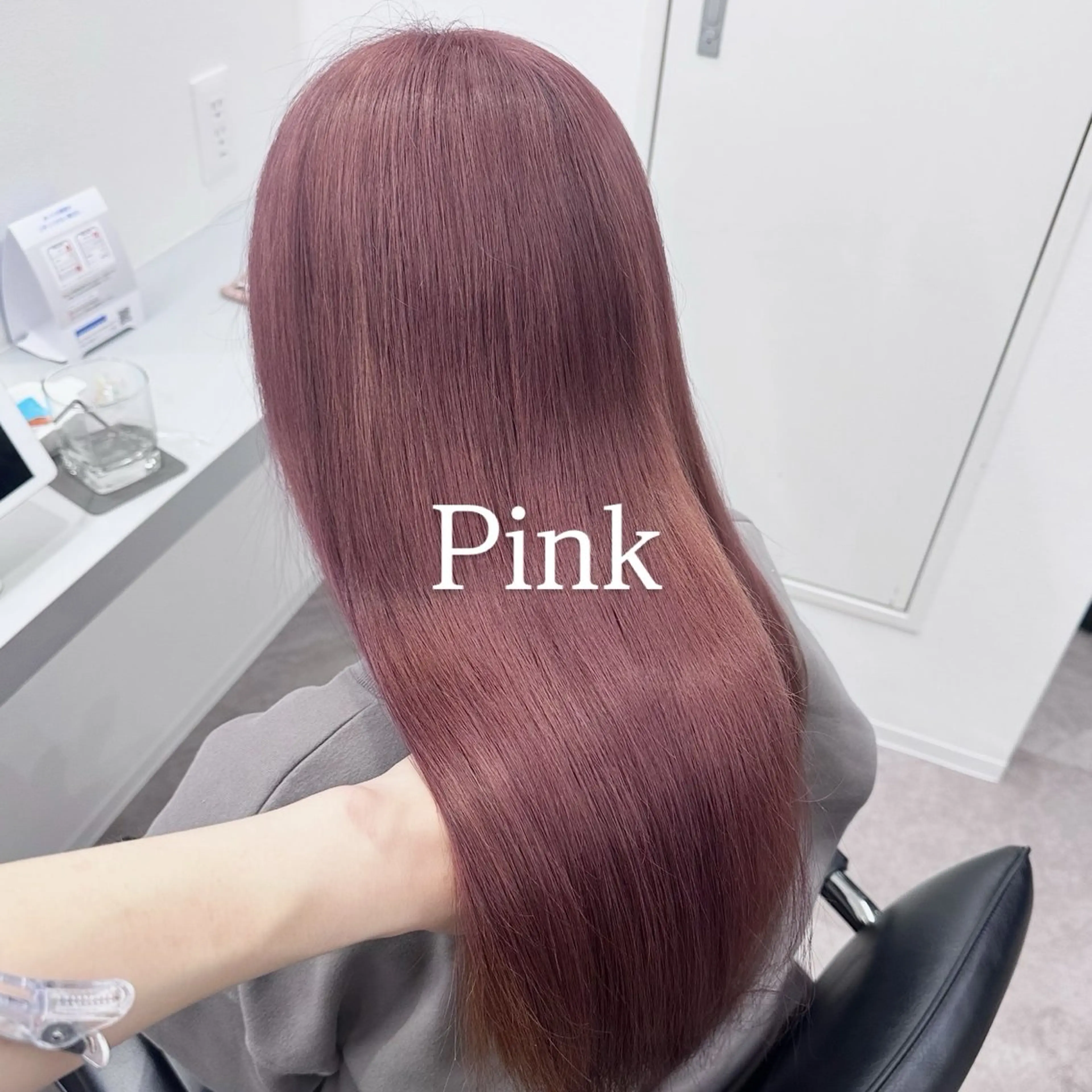 ロング カラー ブリーチ 透明感カラー ピンクカラー 佐藤功真/ ブリーチなしカラーのヘアスタイル