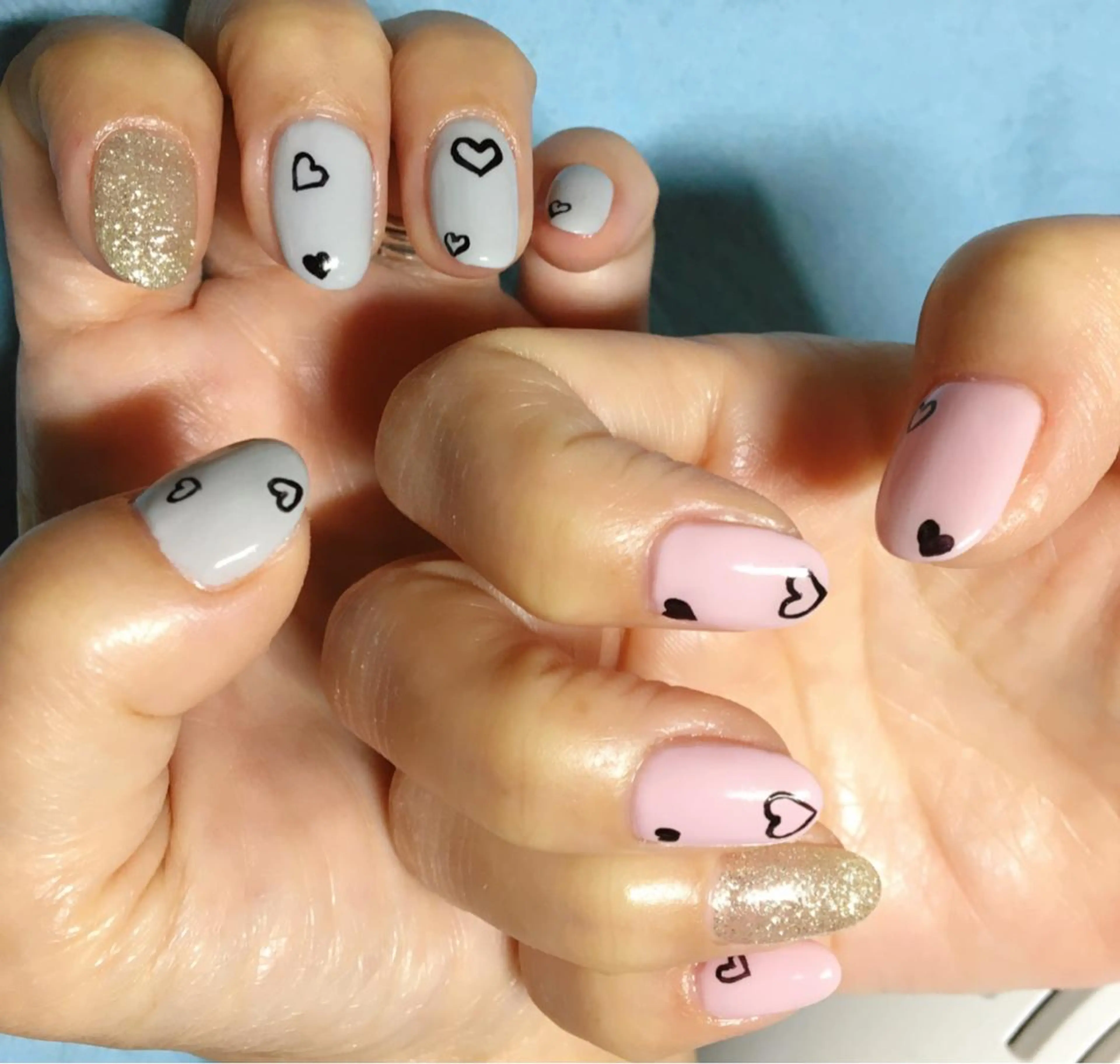 ネイル ハート ハンドネイル ハンドケア u sのネイルデザイン