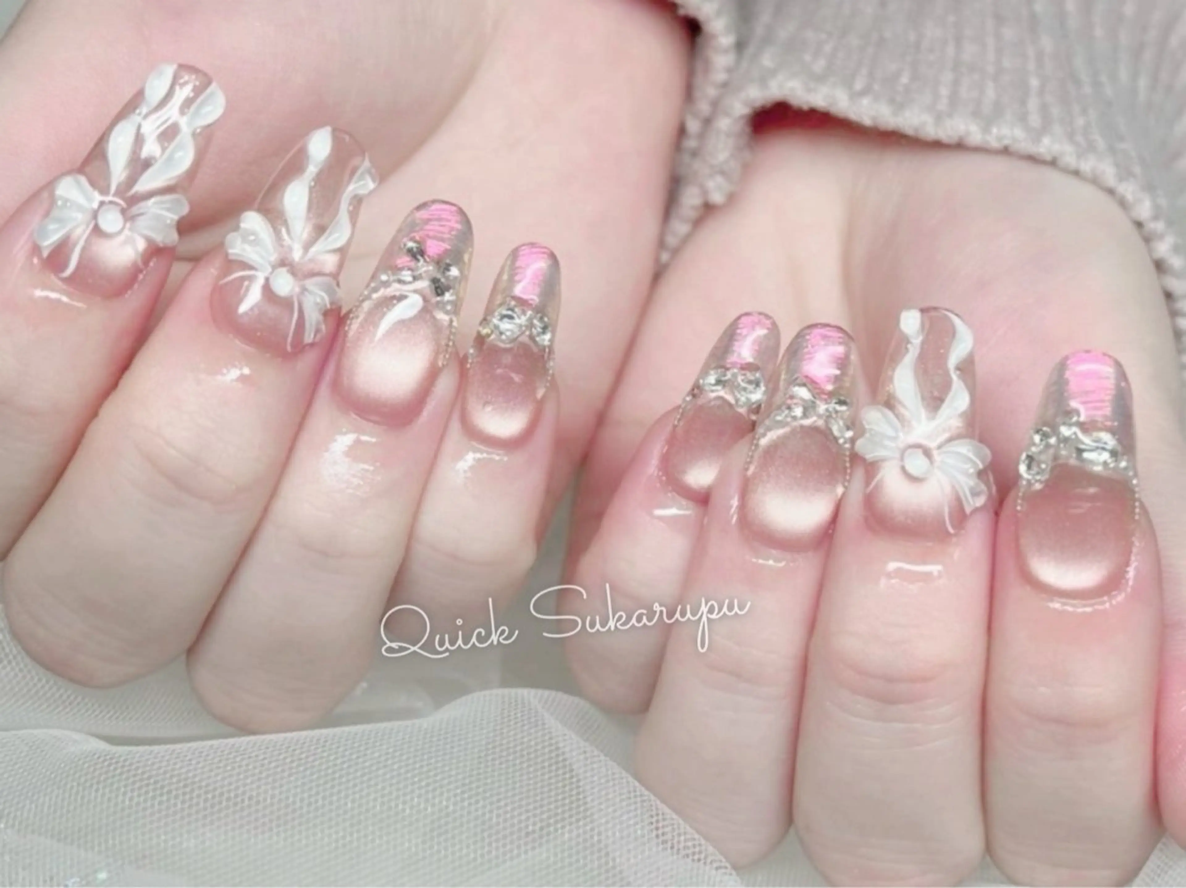 ミディアム Quick Sukarupuのネイルデザイン