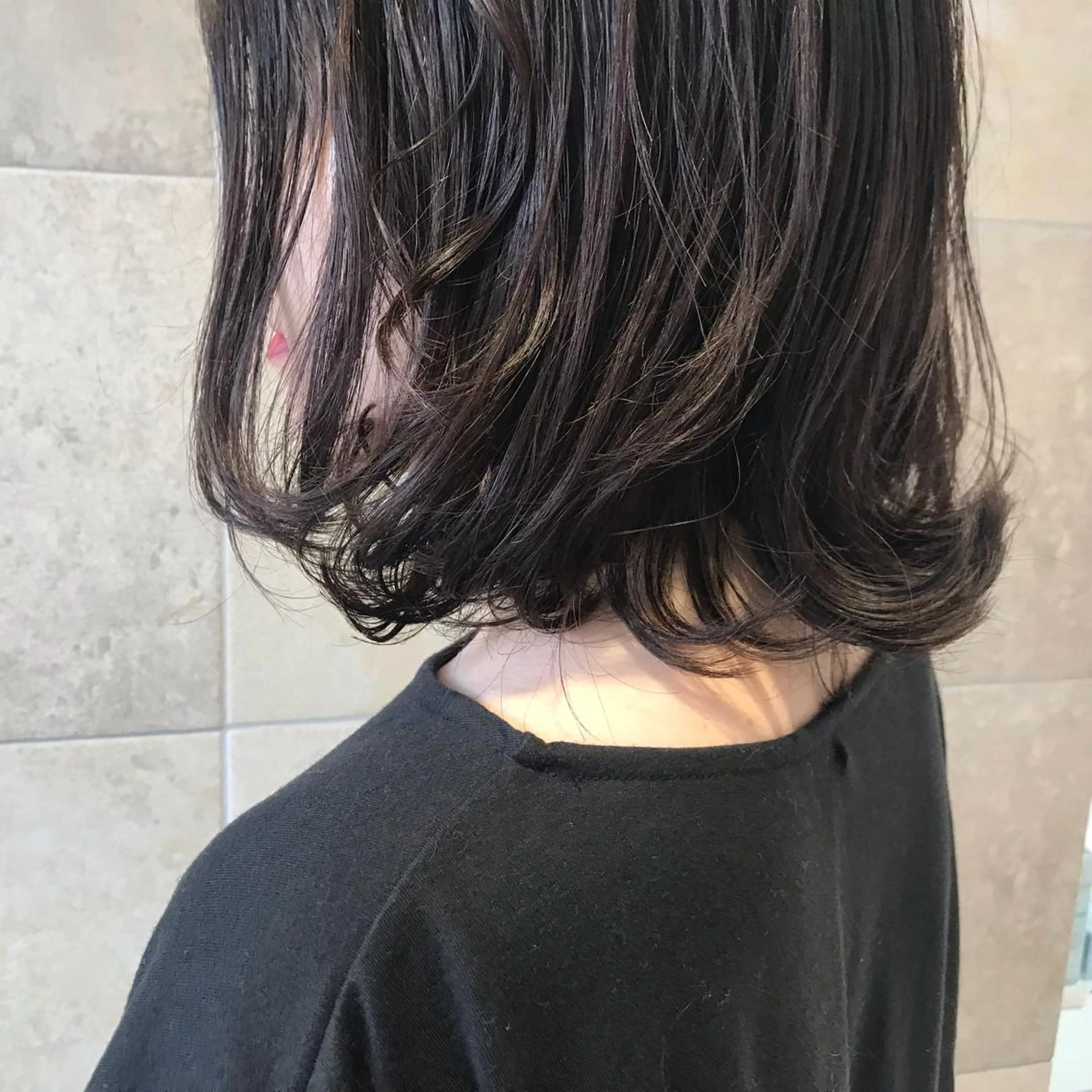 ミディアム カラー 田中 あかねのヘアスタイル