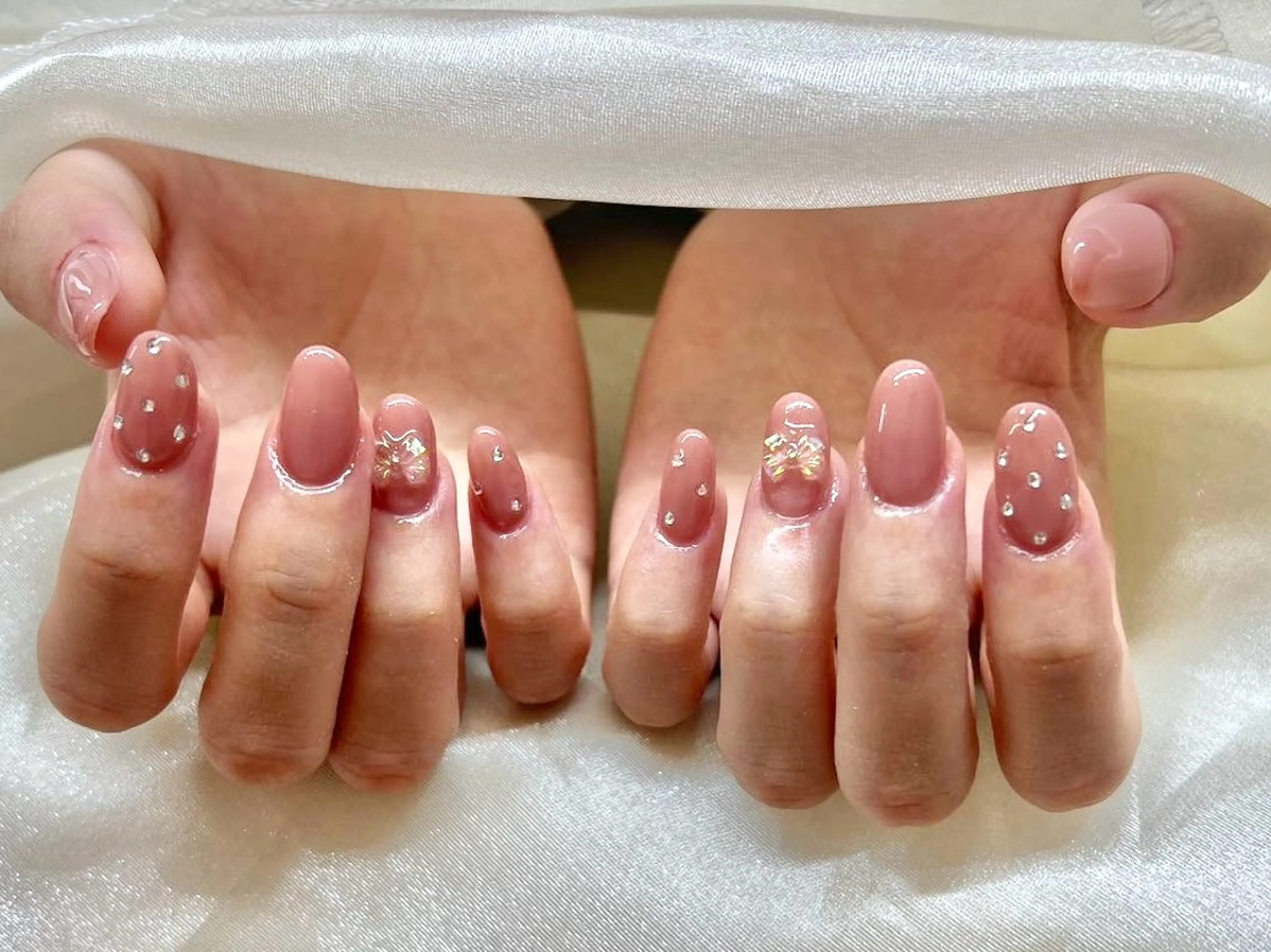 ネイル 長さ出し シンプルネイル ハンドネイル CHERIR NAILSALONのネイルデザイン