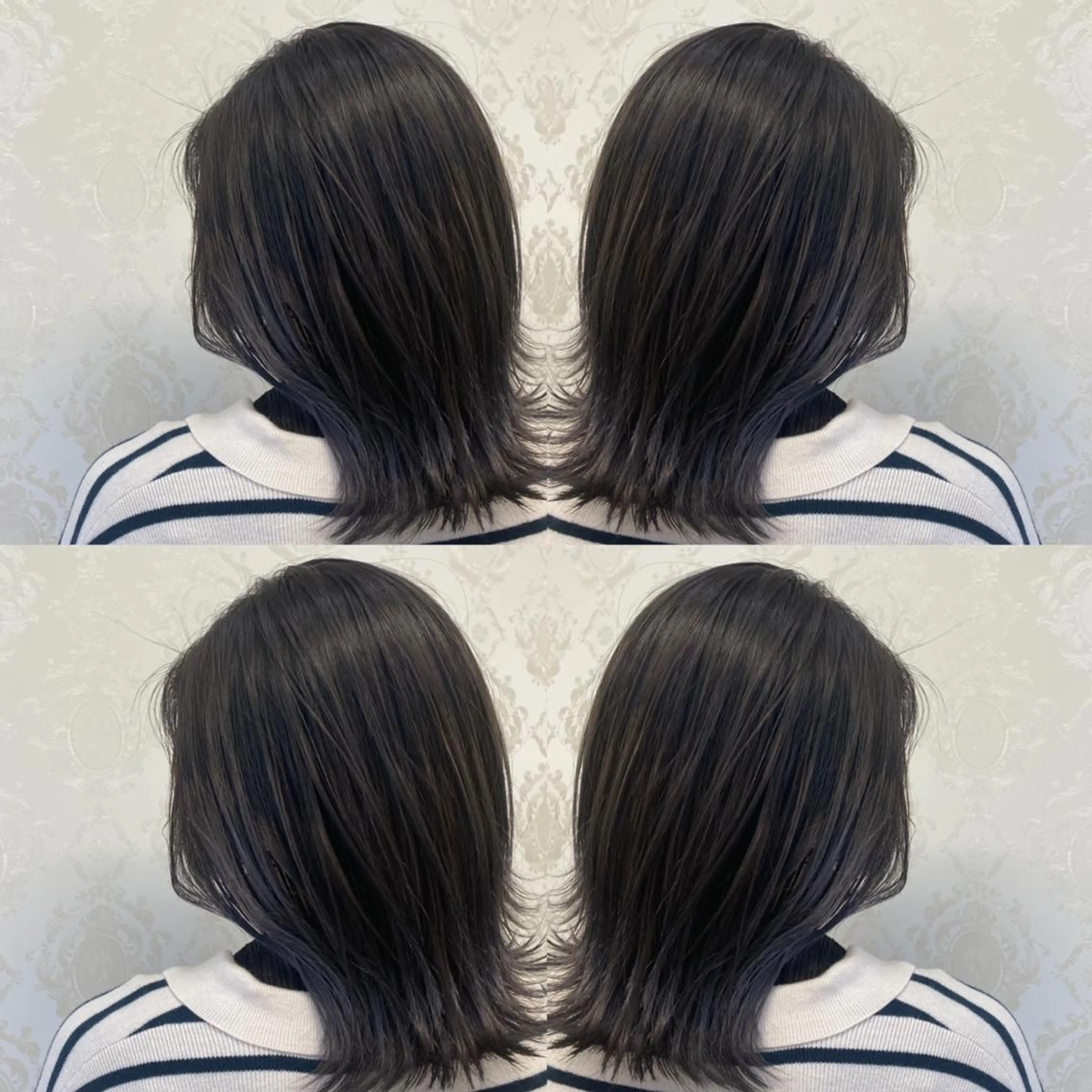 ミディアム 顔周りカット トリートメント カット ヘアカラー トリートメント ココロ☀️ CLUTCH天王寺店のヘアスタイル