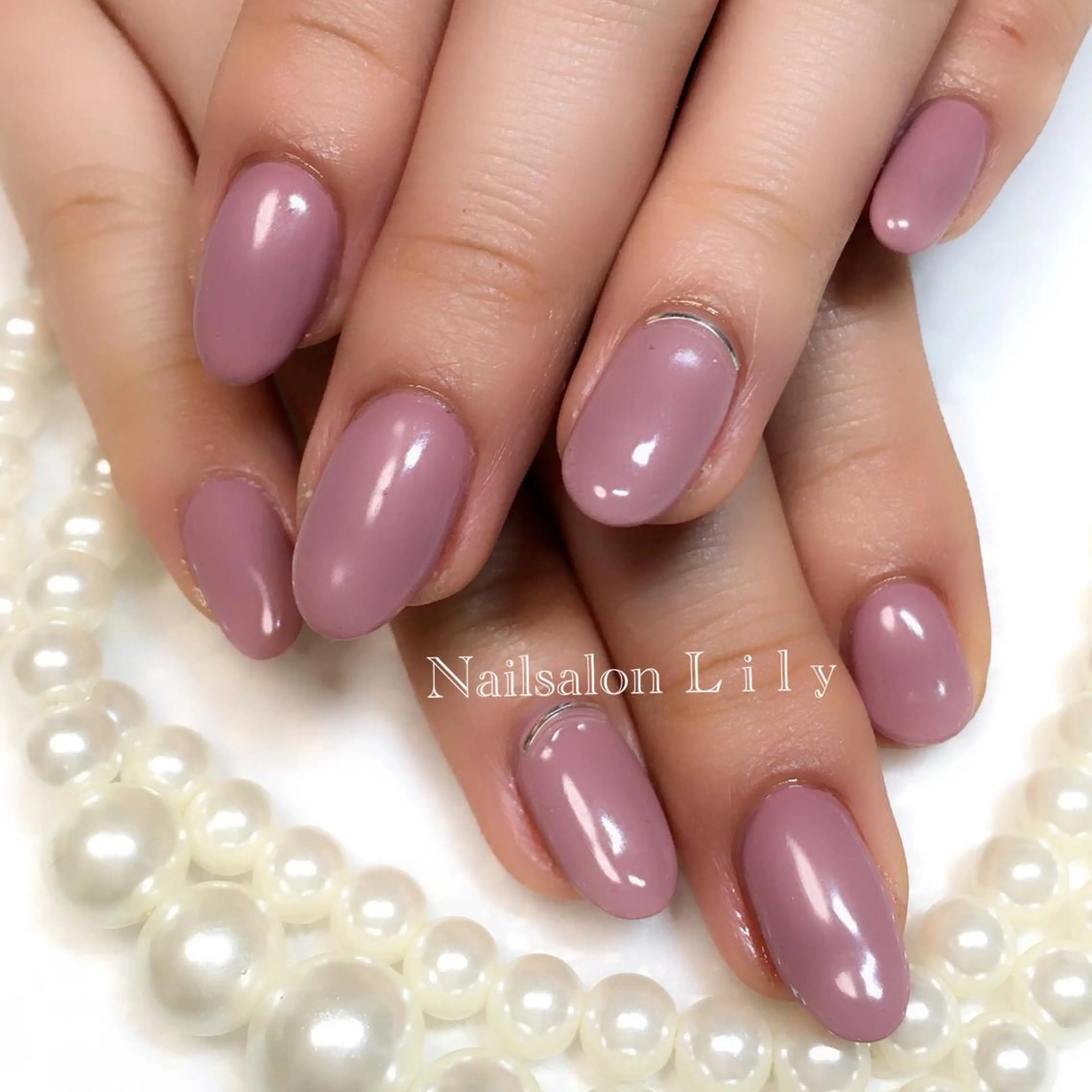 ネイル ワンカラーネイル ピンク Lily*nail 🌻Mii🌻のネイルデザイン