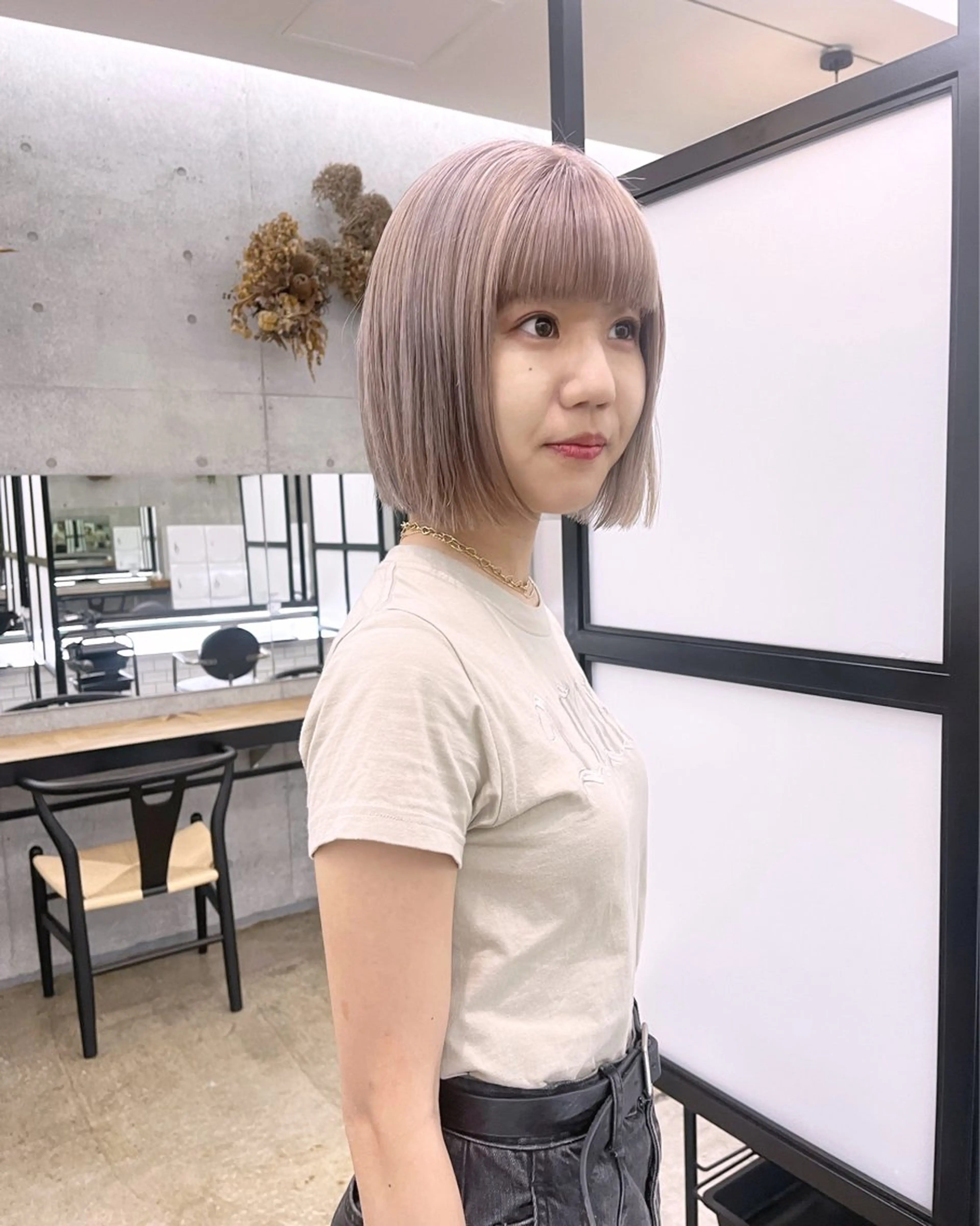 ショート カラー ハイトーンカラー ボブ 暖色カラー/ピンク カラー/HARUKAのヘアスタイル