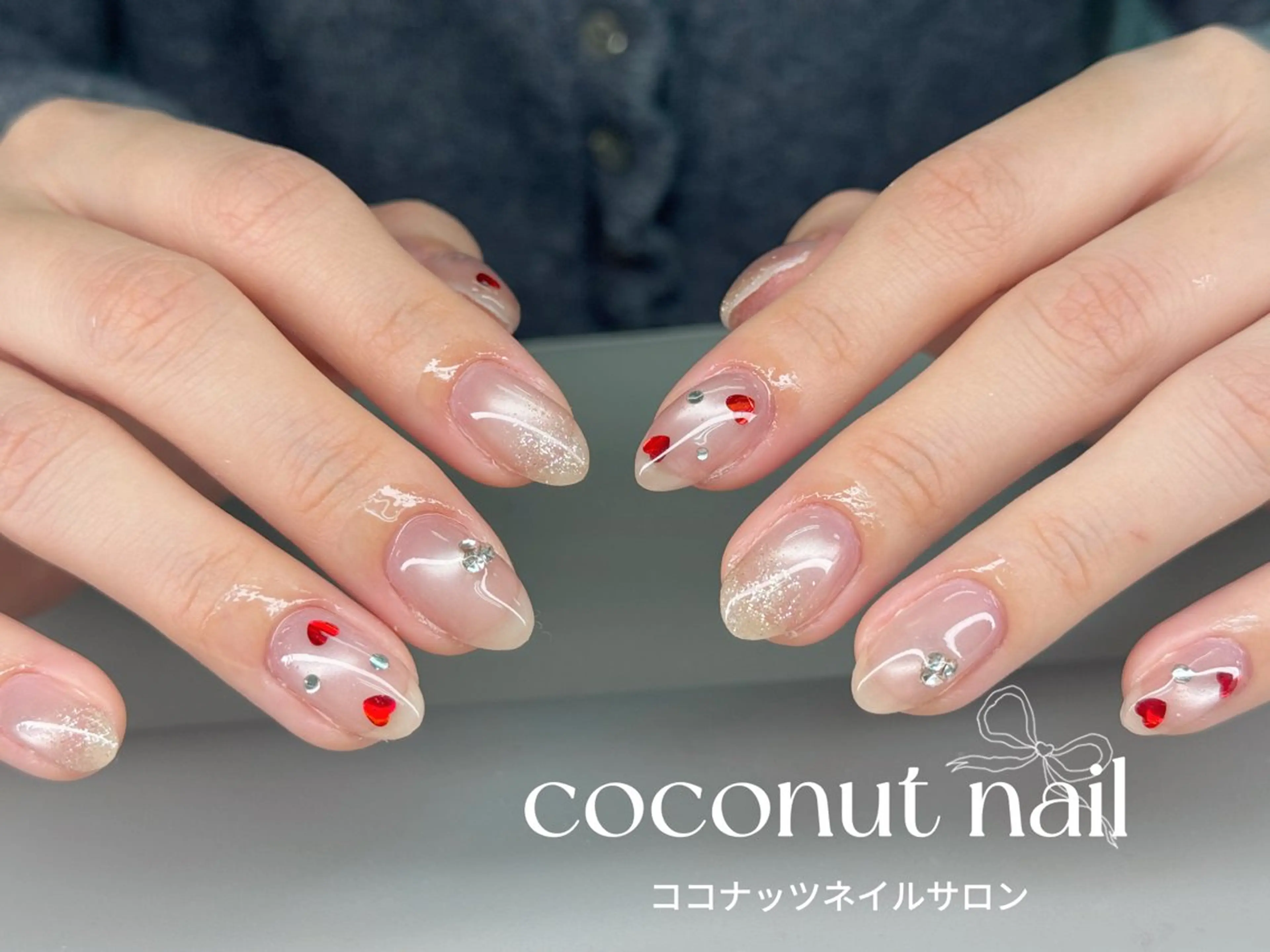ネイル べっ甲ネイル フレンチネイル キラキラネイル マグネットネイル 大理石ネイル(マーブル) ハンドネイル 神田 ココナッツのネイルデザイン