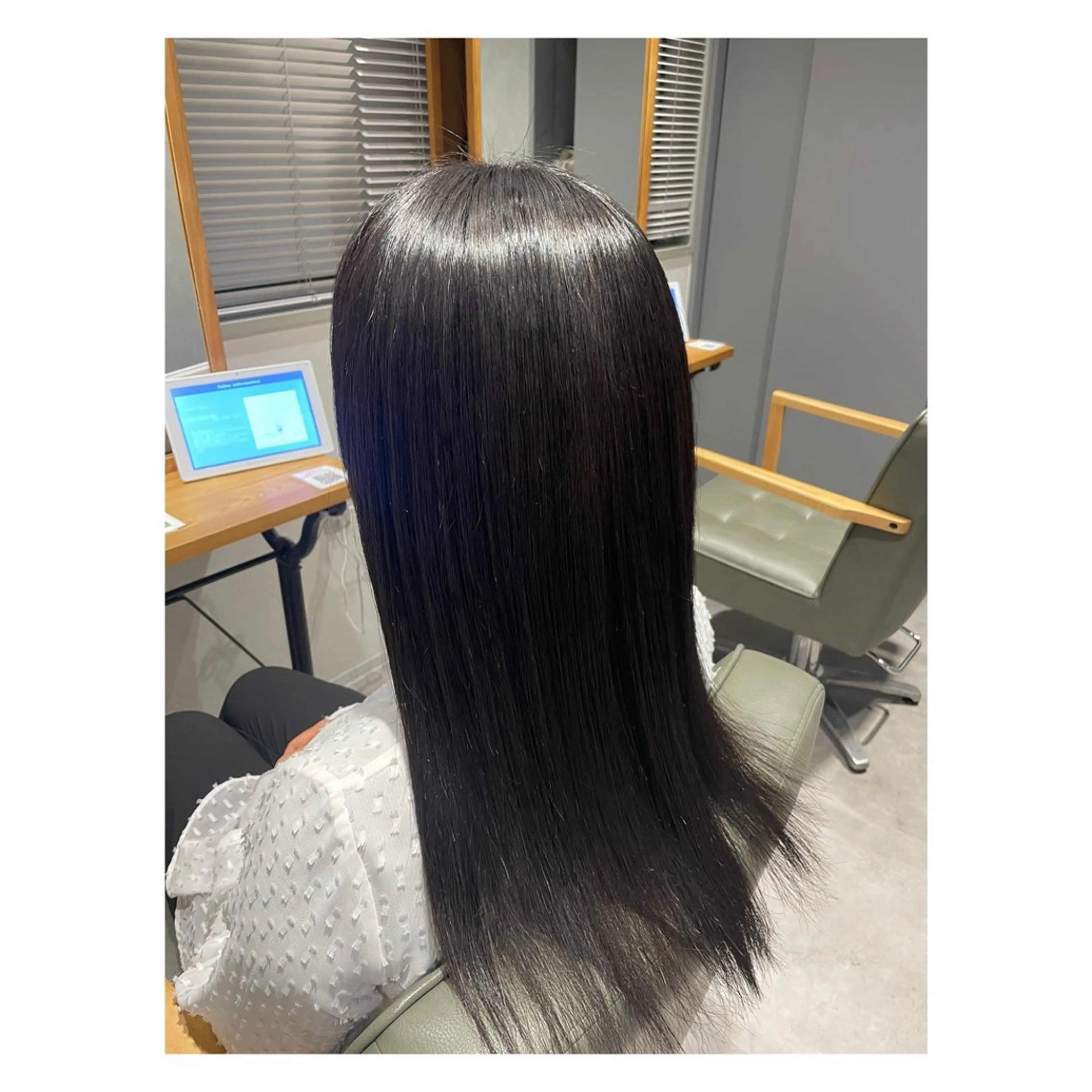 ロング 縮毛矯正 石橋 咲のヘアスタイル