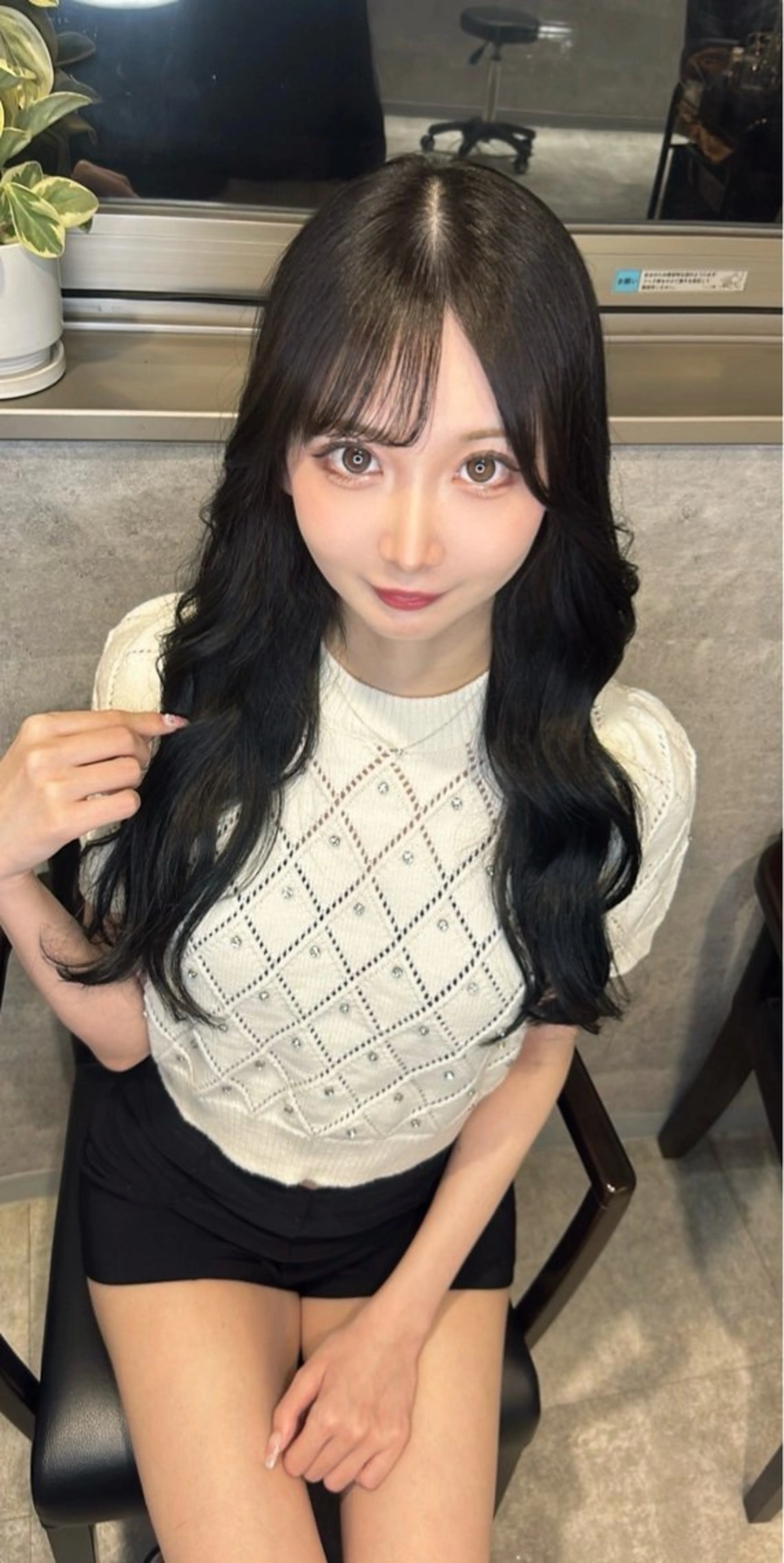 ロング カラー カット ヘアカラー トリートメント ダブルカラー 新宿のヘアスタイル