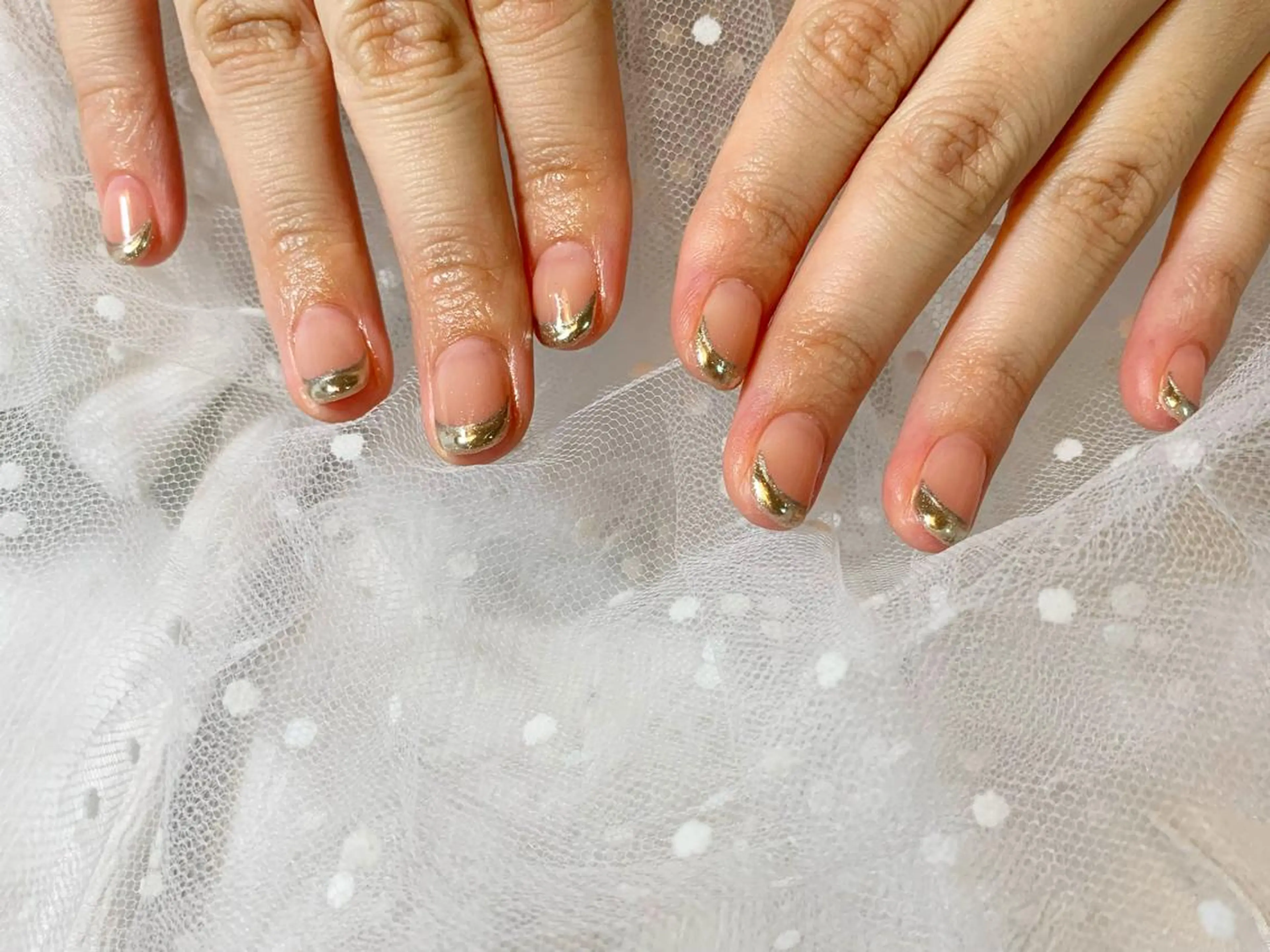 ネイル フレンチネイル ミラーネイル ハンドネイル フットネイル GéRanium Harukaのネイルデザイン