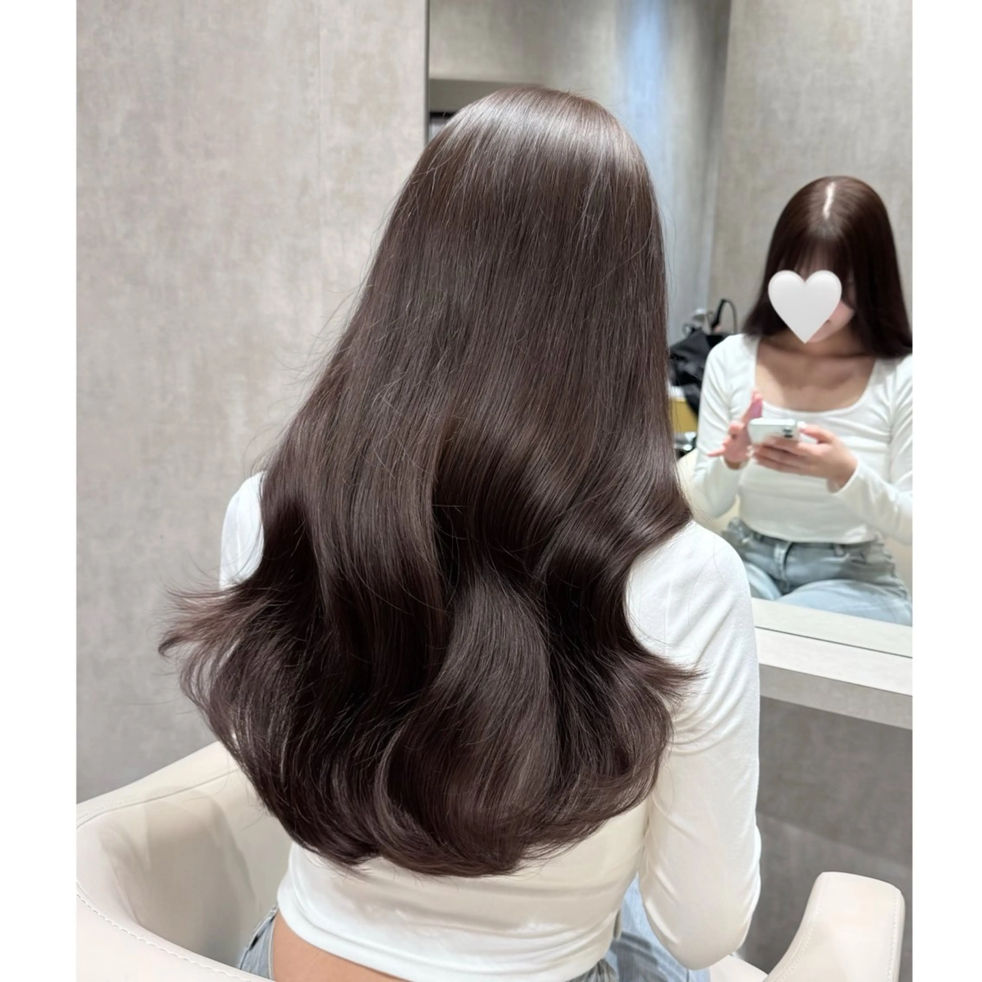 ロング カラー ヘアカラー トリートメント miyu /トレンド カラー×艶髪のヘアスタイル