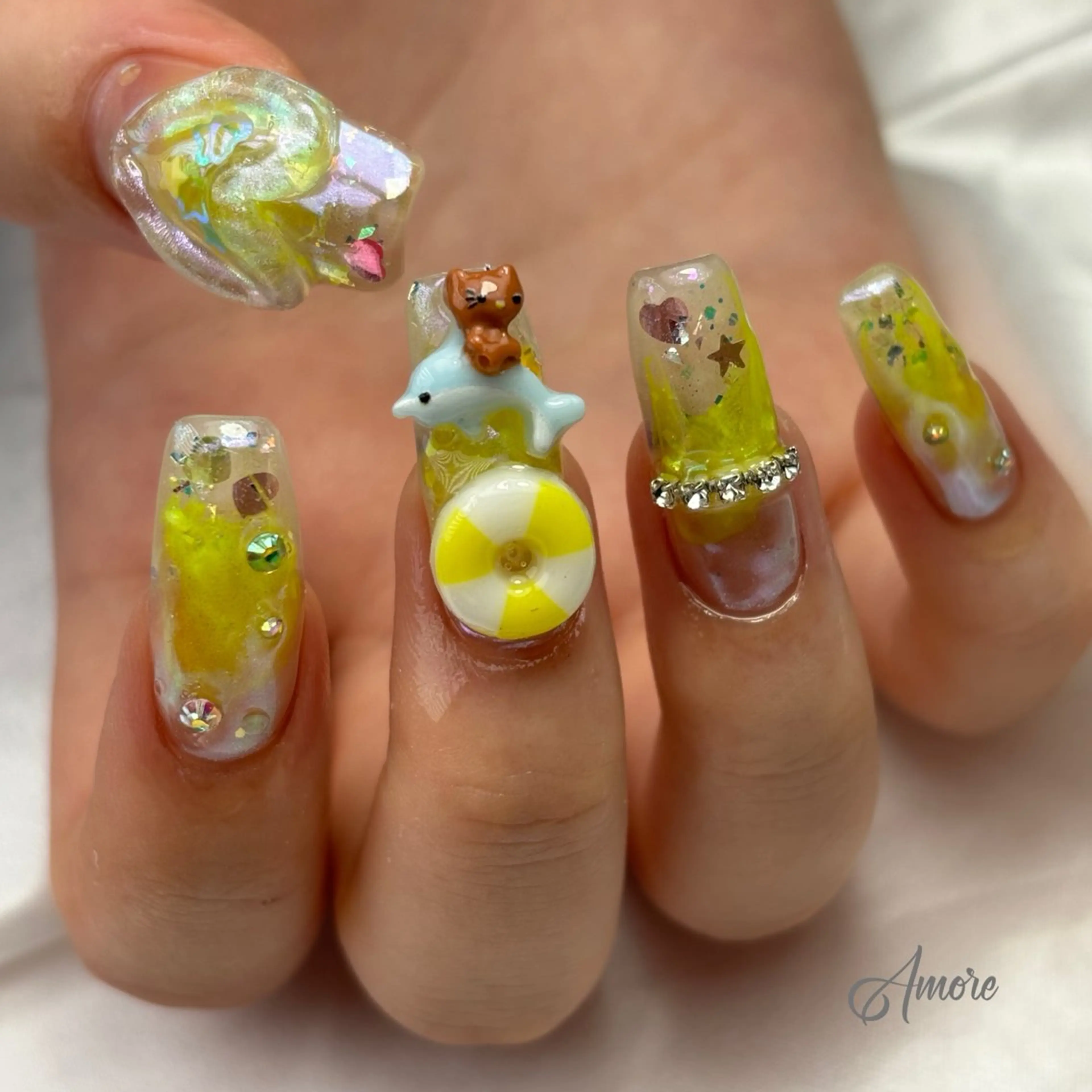 ネイル ジェルネイル キラキラネイル 韓国ネイル マグネットネイル パラジェル You kyehwaのネイルデザイン