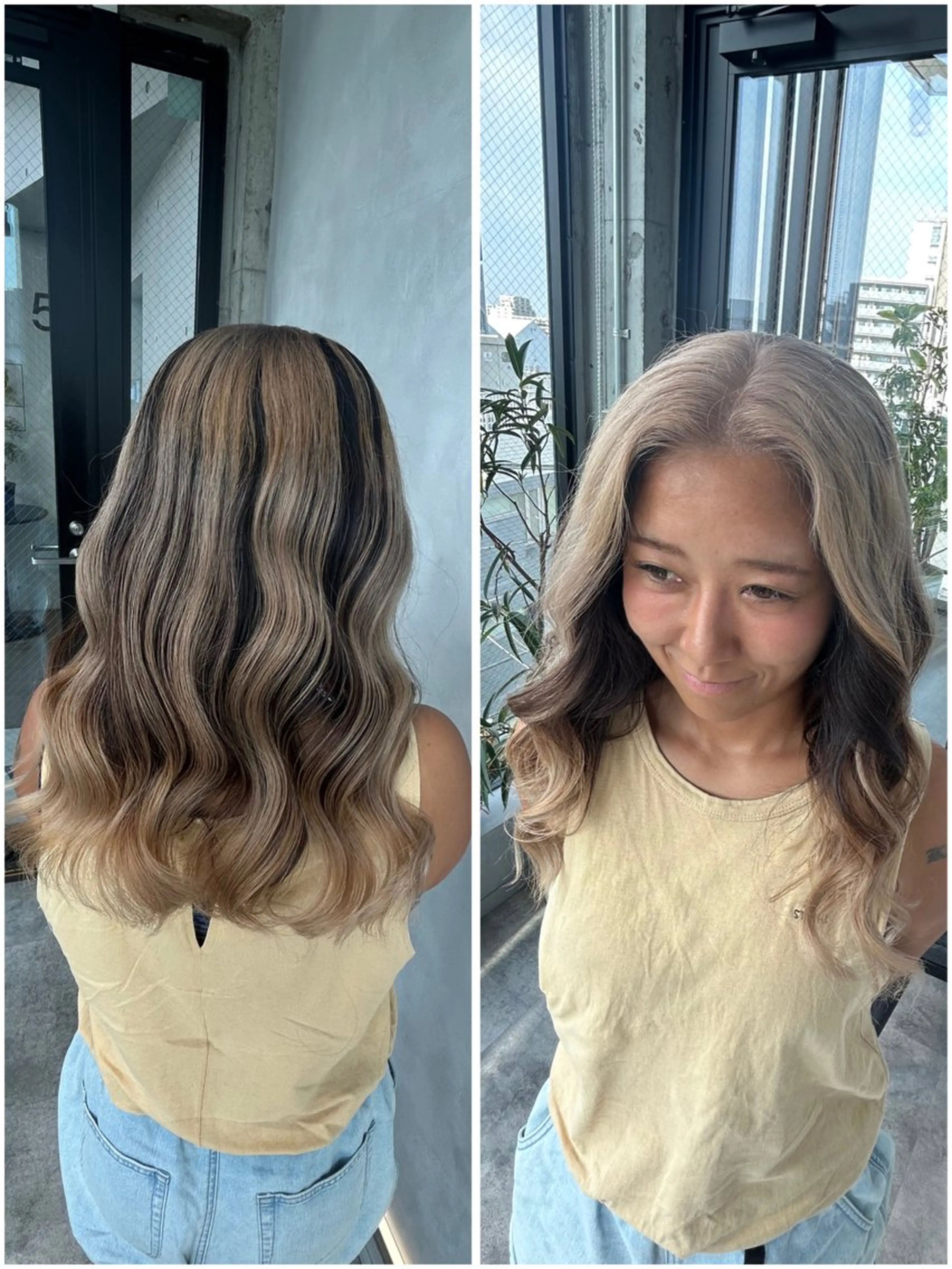 セミロング カラー 茅ヶ崎/ハイトーン/ Ramuのヘアスタイル