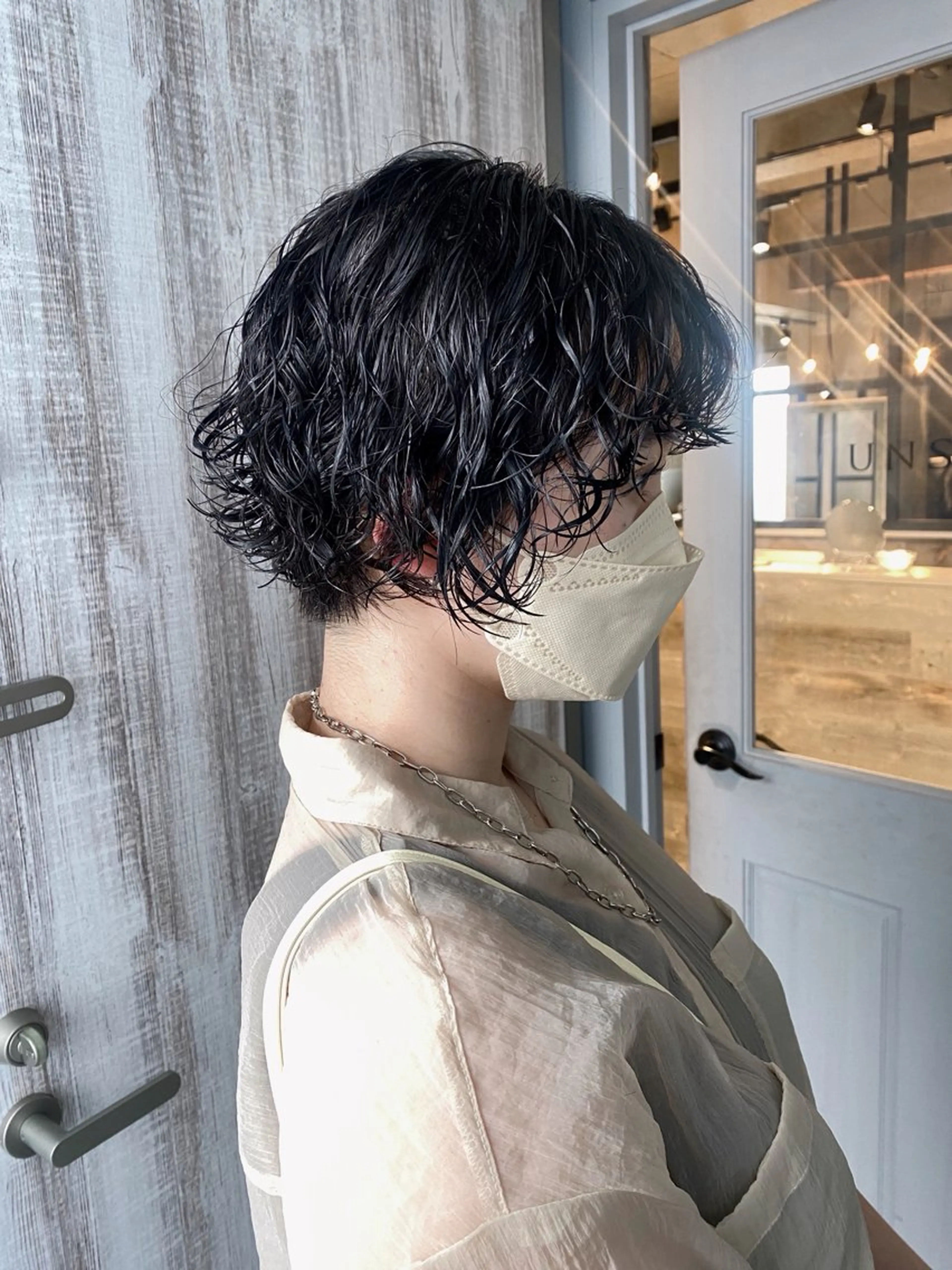 ショート カラー パーマ ヘアアレンジ mina 🐈‍⬛ ラフな似合わせヘアのヘアスタイル