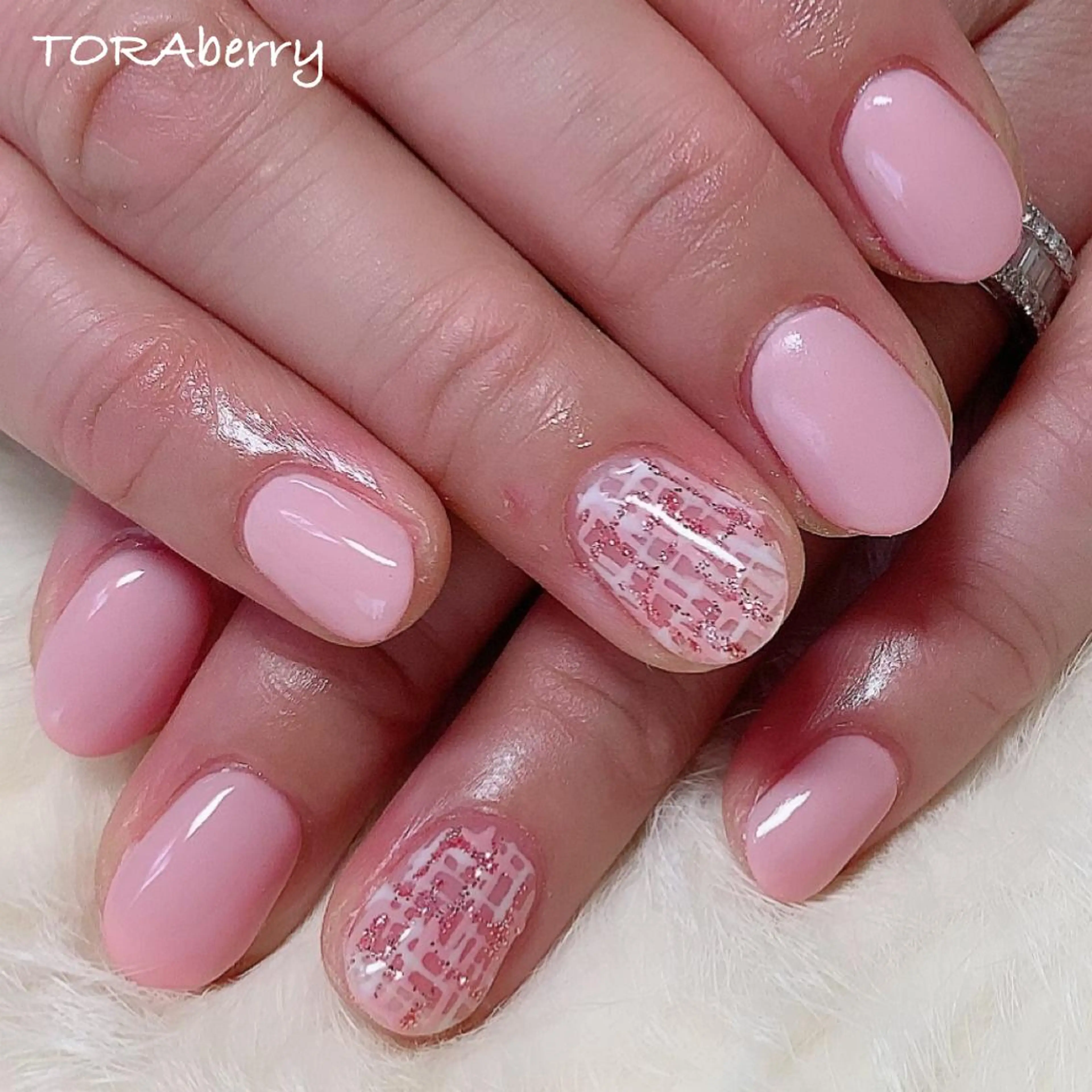 ネイル ツイードネイル ハンドネイル ネイリスト なつみのネイルデザイン