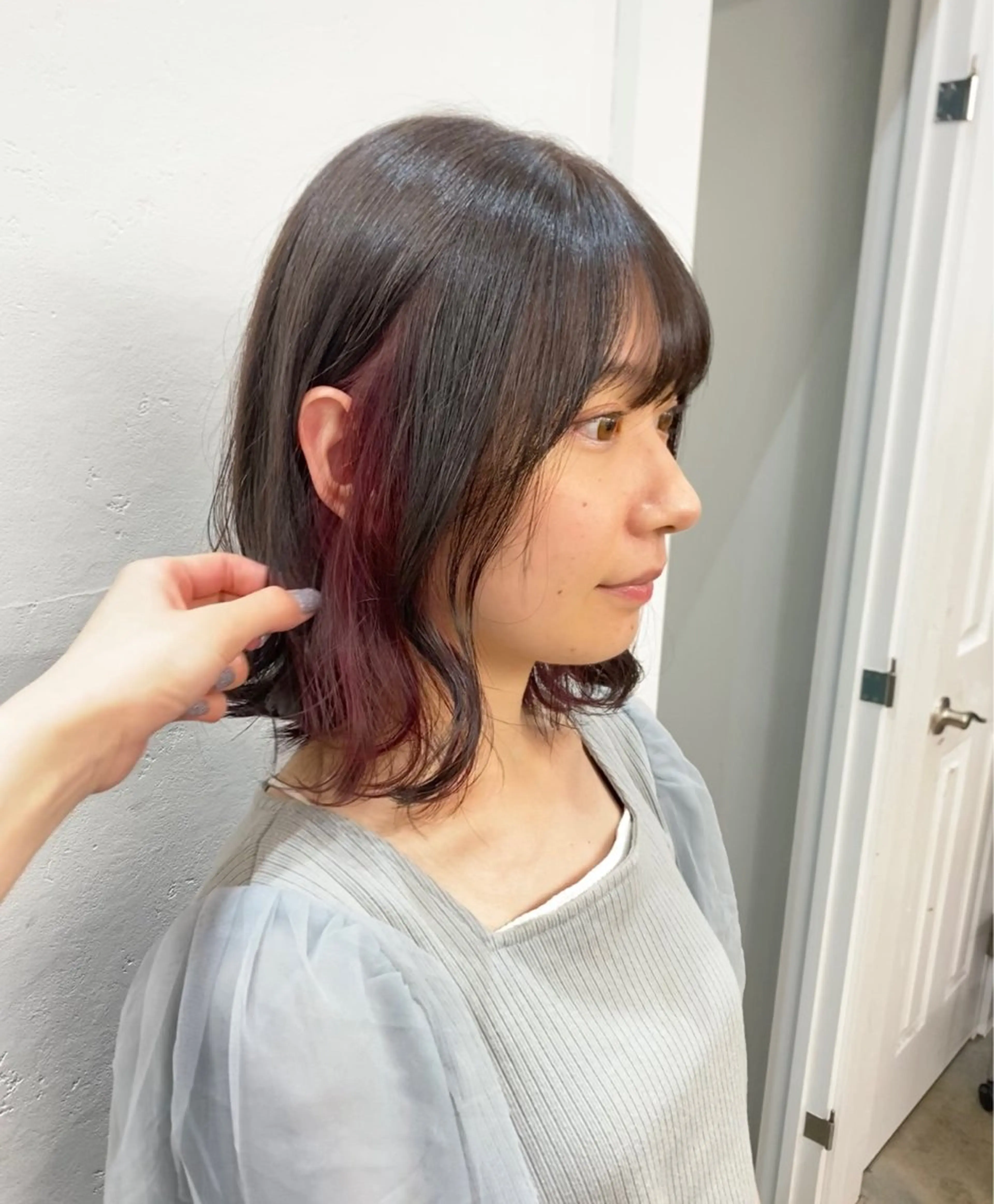 ミディアム カラー ヘアアレンジ カット ヘアカラー 💛似合わせカット カラー💛 amiのヘアスタイル