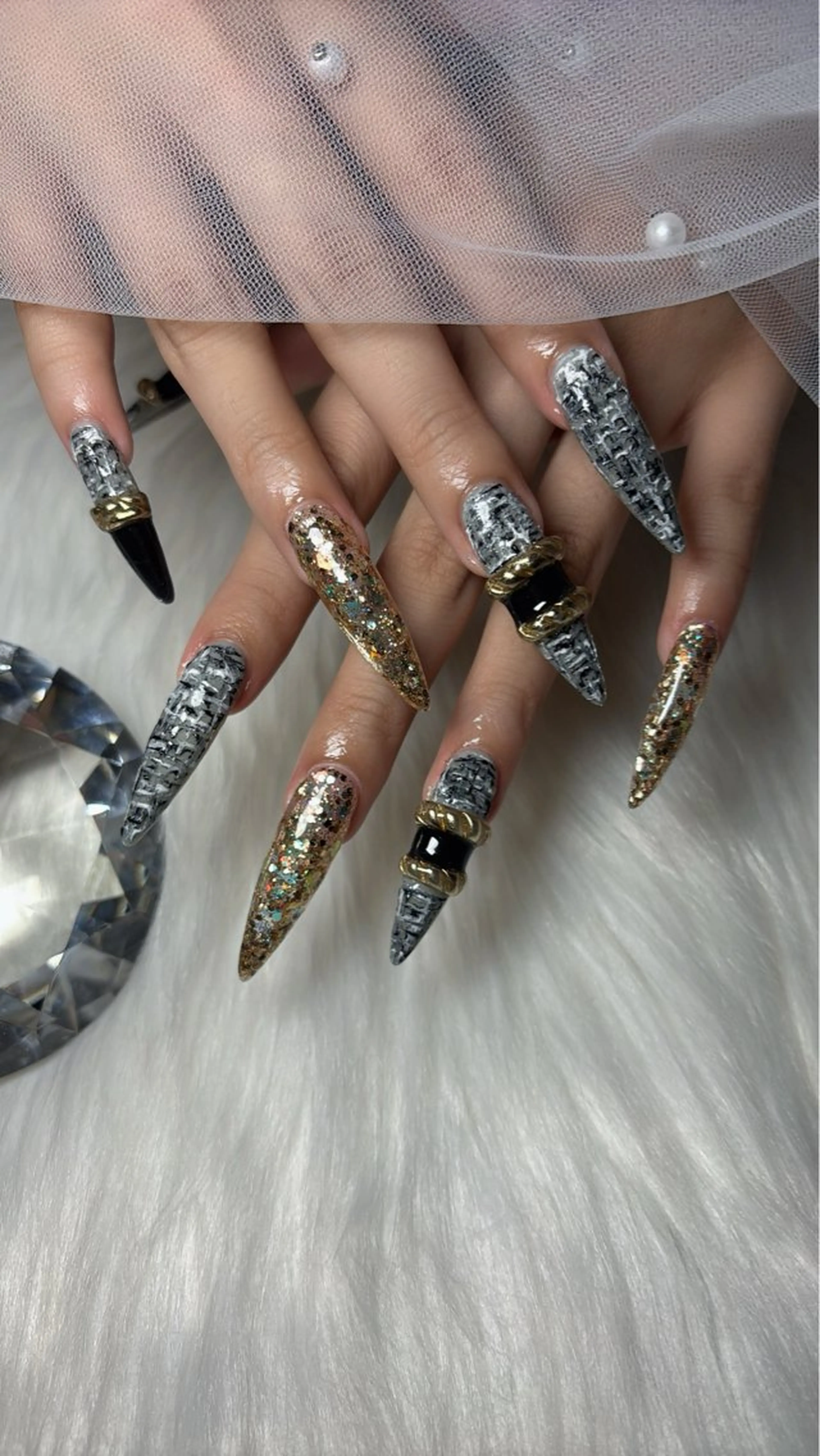 ネイル ロングネイル ハンドネイル Kayo 💅のネイルデザイン