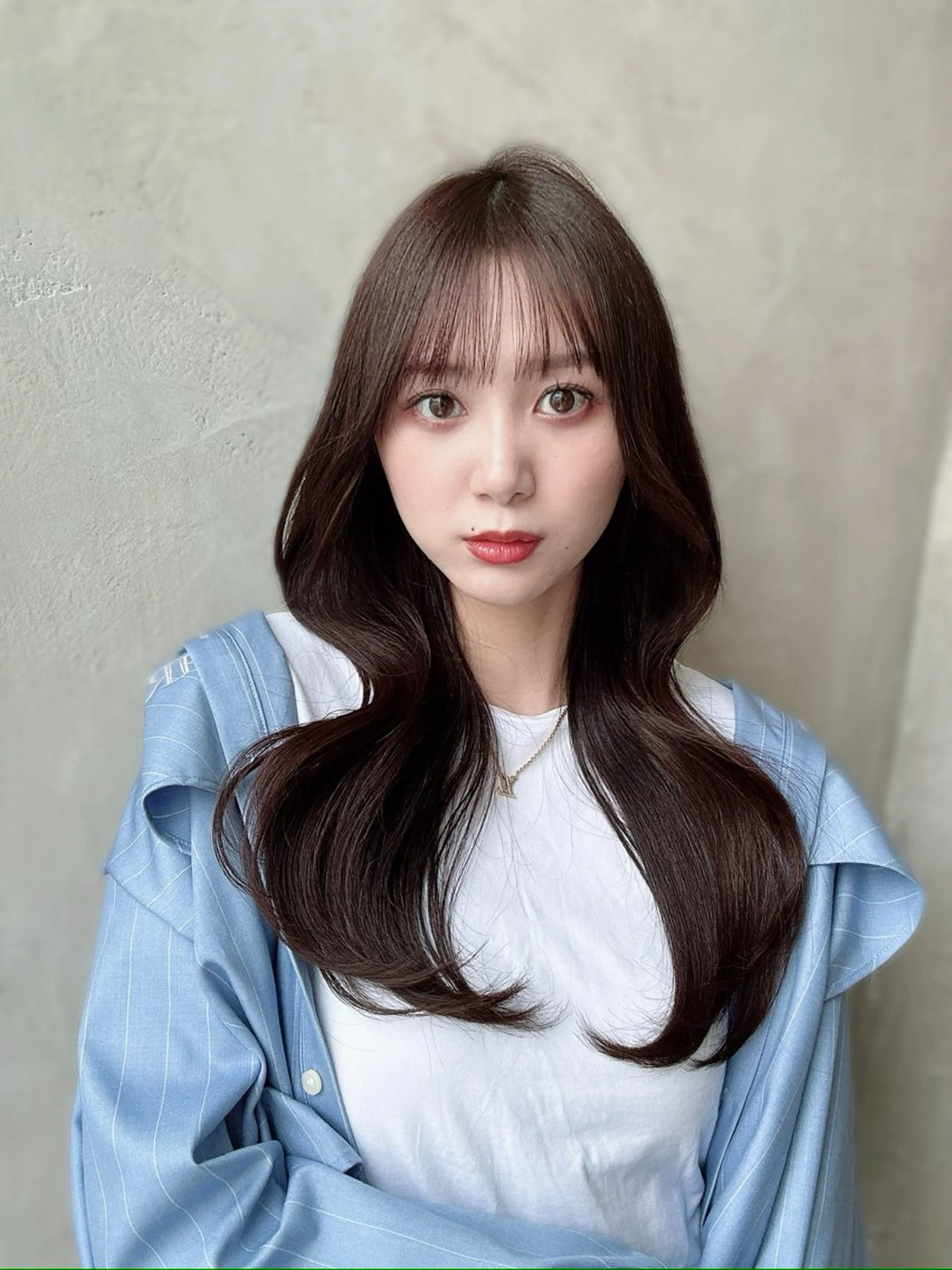 ロング パーマ 新宿✨顔周りカット 韓国ヘア/坂本亜裟海のヘアスタイル