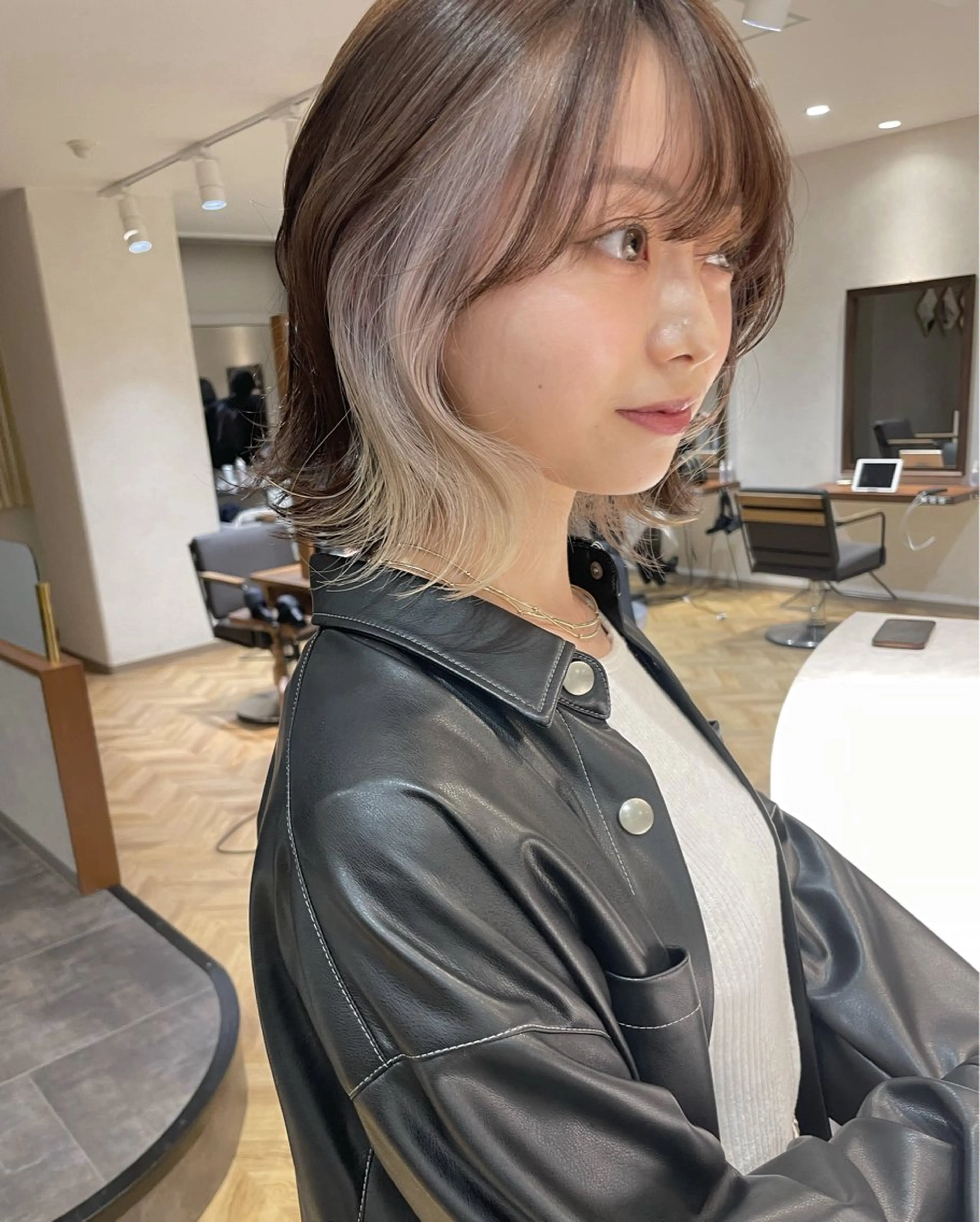 ミディアム カラー インナーカラー ヘアカラー トリートメント 🌈Hiroki🌈 福岡の愛され美容師のヘアスタイル